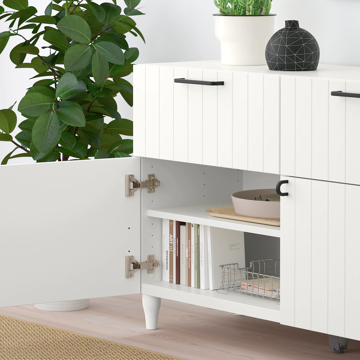 IKEA BESTÅ Storage Combination W Doors/drawers White/Sutterviken/Kabbarp White 47 1/4x16 1/2x29 1/8 " Blackbrown/hanviken Blackbrown 8 IKEA BESTÅ Storage Combination W Doors/drawers White/Sutterviken/Kabbarp White 47 1/4x16 1/2x29 1/8 " Blackbrown/hanviken Blackbrown - Image 6
