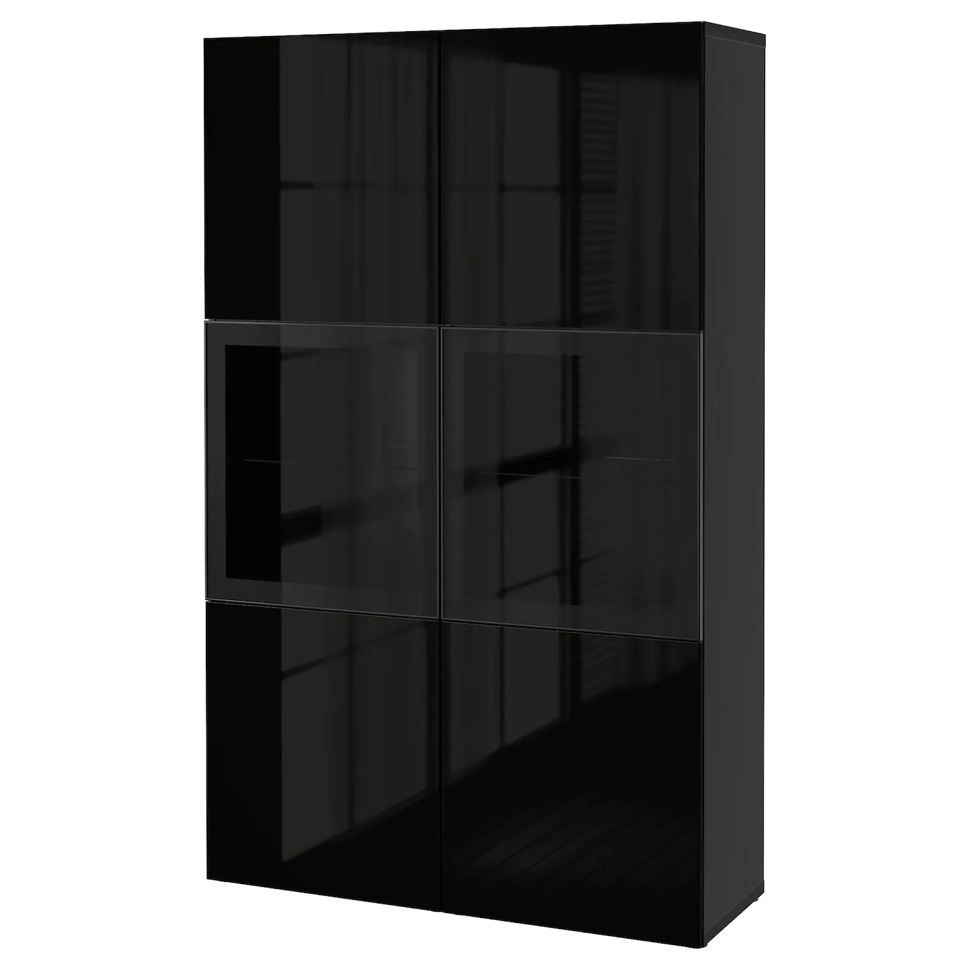 IKEA BESTÅ Storage Combination W/glass Doors Blackbrown/Selsviken High Gloss/brown Smoked Glass 47 1/4x16 1/2x76 " Blackbrown/selsviken High Gloss/beige Clear Glass 16 IKEA BESTÅ Storage Combination W/glass Doors Blackbrown/Selsviken High Gloss/brown Smoked Glass 47 1/4x16 1/2x76 " Blackbrown/selsviken High Gloss/beige Clear Glass - Image 14