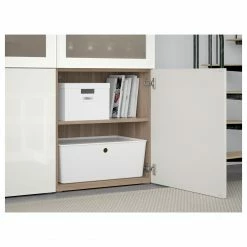 IKEA BESTÅ Storage Combination W/glass Doors Walnut Effect Light Gray/Selsviken Highgloss/white Frosted Glass 47 1/4x16 1/2x76 " Blackbrown Lappviken/sindvik Blackbrown Clear Glass -Ikea Storage solution systems Sales besta storage combination w glass doors walnut effect light gray selsviken high gloss white frosted glass 0394198 pe561021 s5