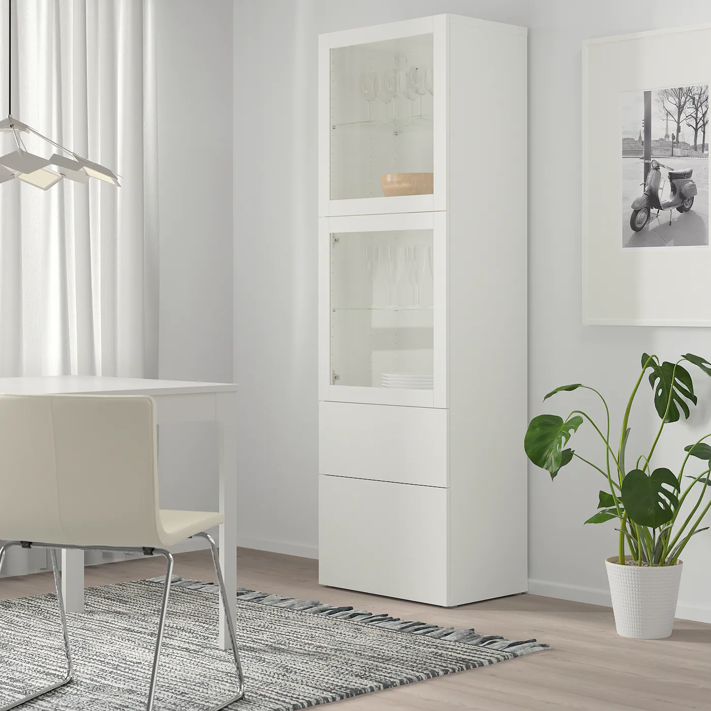 IKEA BESTÅ Storage Combination W/glass Doors White/Lappviken White Clear Glass 23 5/8x16 1/2x76 " Blackbrown/lappviken Blackbrown Clear Glass 8 IKEA BESTÅ Storage Combination W/glass Doors White/Lappviken White Clear Glass 23 5/8x16 1/2x76 " Blackbrown/lappviken Blackbrown Clear Glass - Image 6