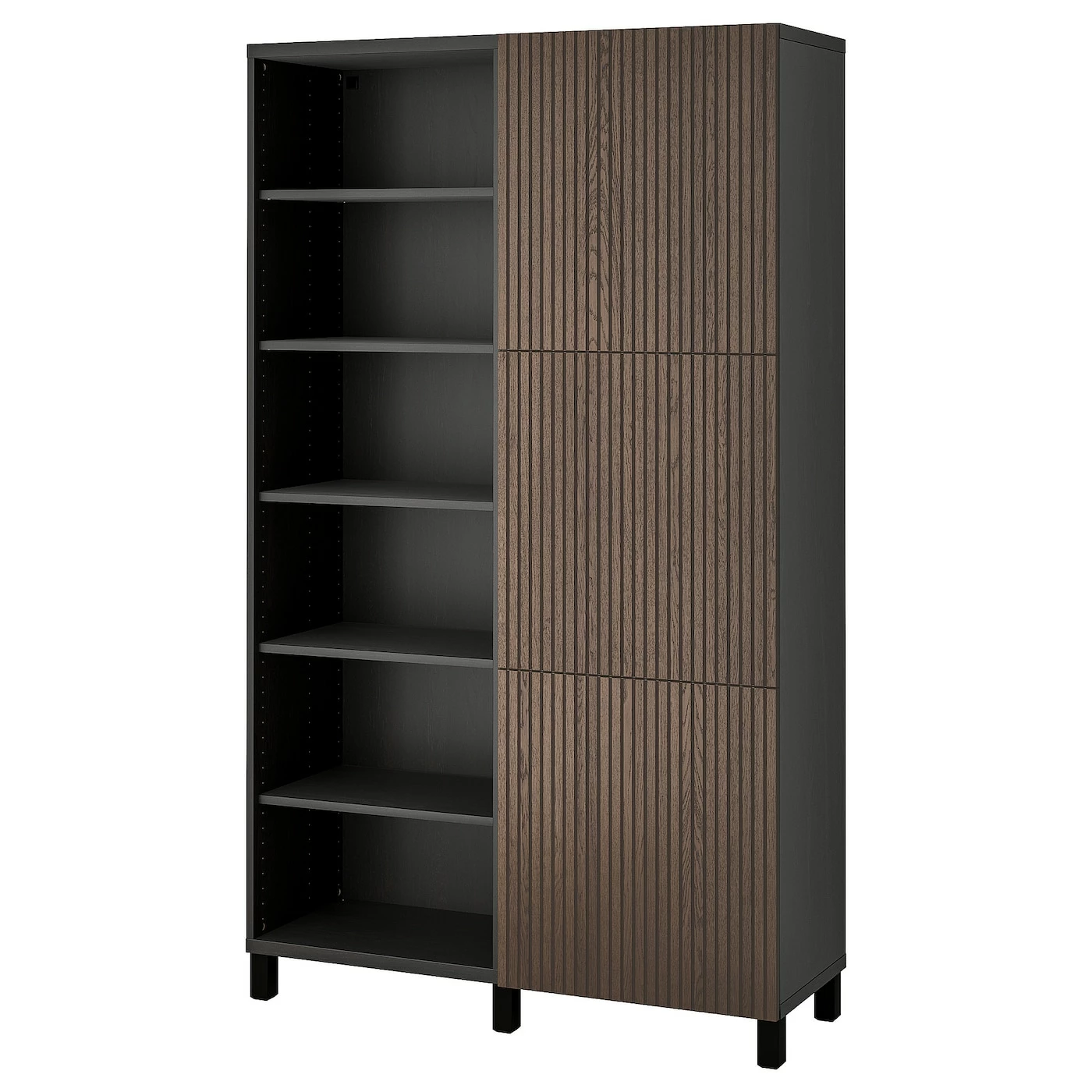 IKEA BESTÅ Storage Combination With Doors Blackbrown Hedeviken/dark Brown Stained Oak Veneer 47 1/4x16 1/2x79 1/2 " 9 IKEA BESTÅ Storage Combination With Doors Blackbrown Hedeviken/dark Brown Stained Oak Veneer 47 1/4x16 1/2x79 1/2 " - Image 7