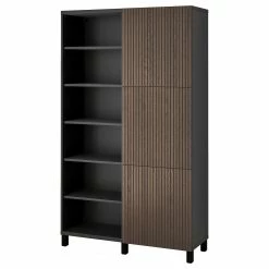 IKEA BESTÅ Storage Combination With Doors Blackbrown/Hedeviken Oak Veneer 47 1/4x16 1/2x79 1/2 " 20 IKEA BESTÅ Storage Combination With Doors Blackbrown/Hedeviken Oak Veneer 47 1/4x16 1/2x79 1/2 " -Ikea Storage solution systems Sales besta storage combination with doors black brown bjoerkoeviken brown stained oak veneer 0994389 pe821065 s5 8
