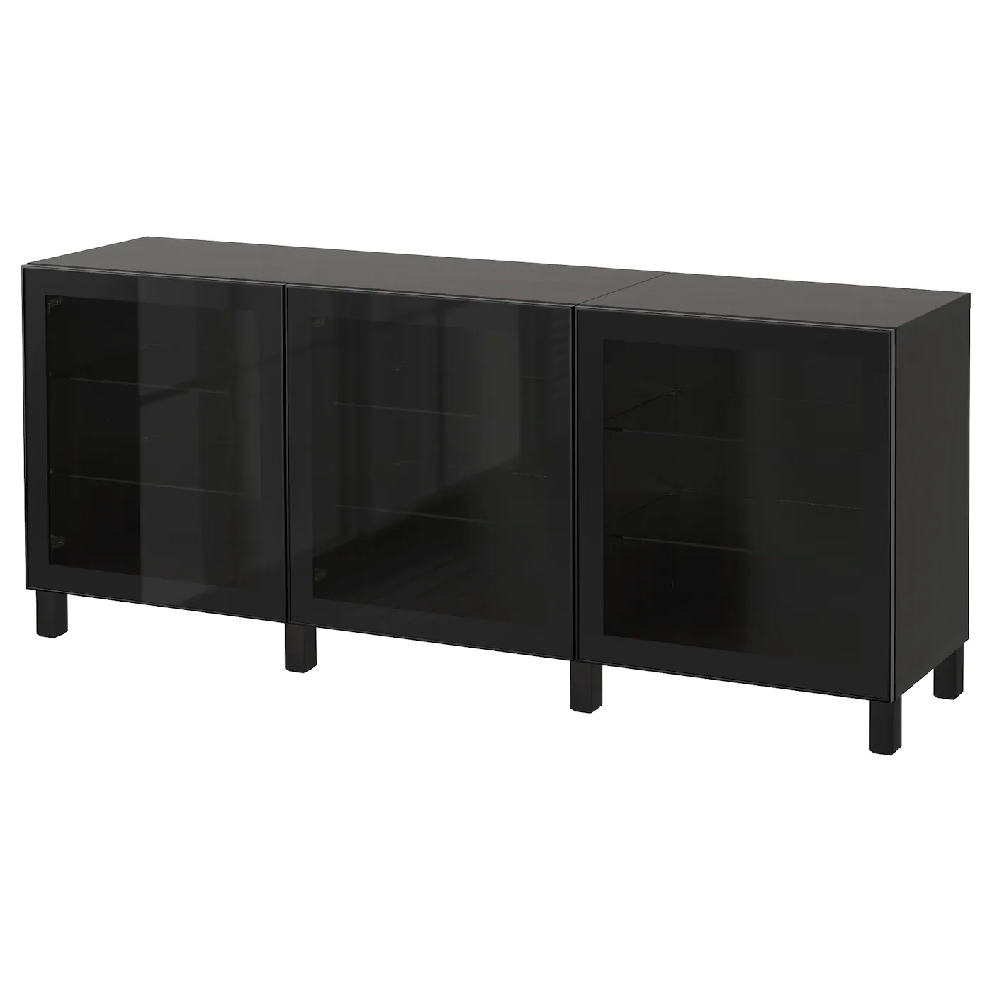 IKEA BESTÅ Storage Combination With Doors Black/Sindvik/Stubbarp Black 70 7/8x16 1/2x29 7/8 " Blackbrown/glassvik/stubbarp Black/clear Glass 13 IKEA BESTÅ Storage Combination With Doors Black/Sindvik/Stubbarp Black 70 7/8x16 1/2x29 7/8 " Blackbrown/glassvik/stubbarp Black/clear Glass - Image 11