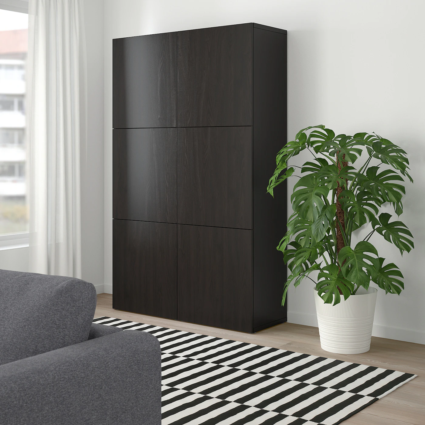 IKEA BESTÅ Storage Combination With Doors Blackbrown/Lappviken Blackbrown 47 1/4x16 1/2x76 " 8 IKEA BESTÅ Storage Combination With Doors Blackbrown/Lappviken Blackbrown 47 1/4x16 1/2x76 " - Image 6