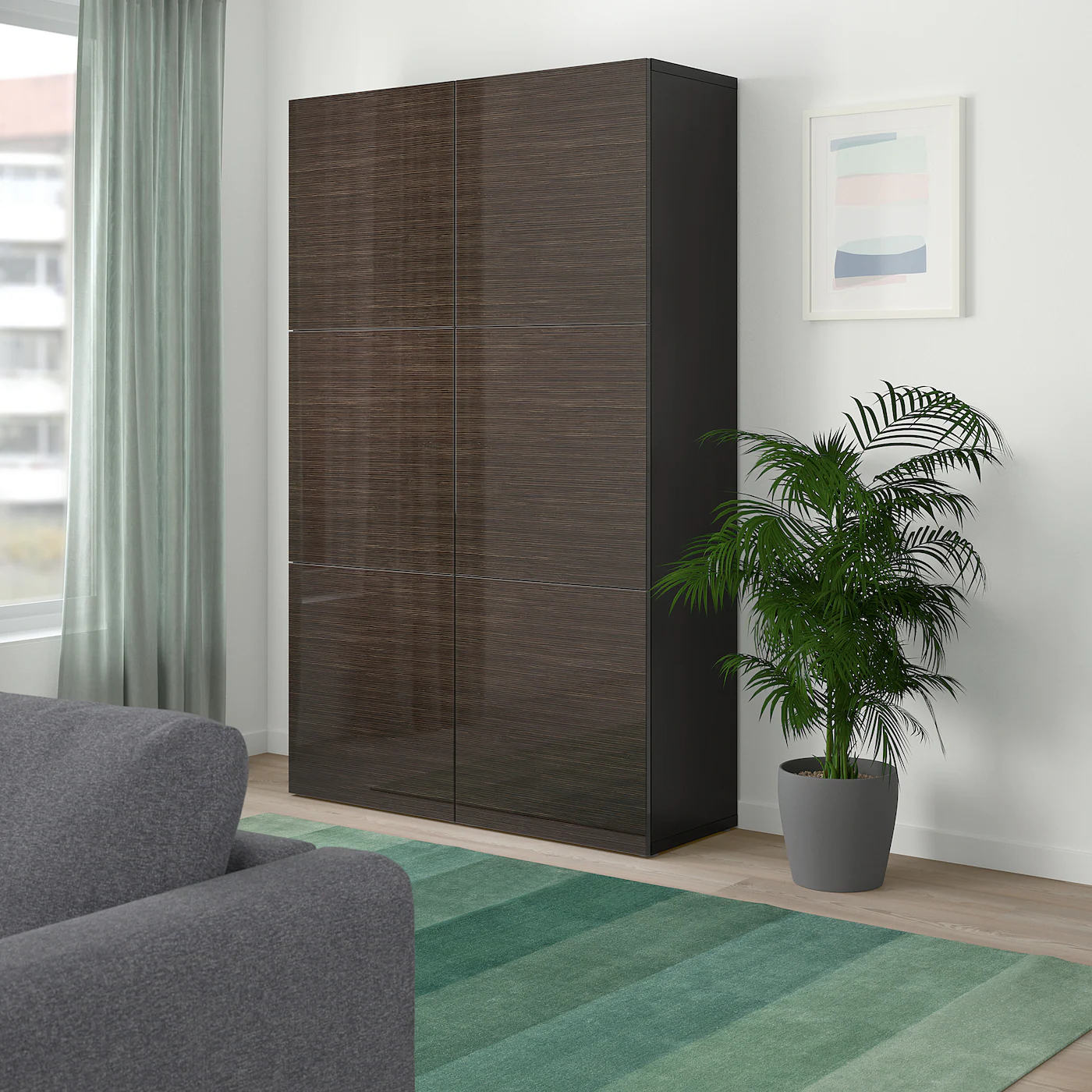 IKEA BESTÅ Storage Combination With Doors Blackbrown/Selsviken Highgloss/brown 47 1/4x16 1/2x76 " Blackbrown Selsviken/high Gloss Dark Olivegreen 8 IKEA BESTÅ Storage Combination With Doors Blackbrown/Selsviken Highgloss/brown 47 1/4x16 1/2x76 " Blackbrown Selsviken/high Gloss Dark Olivegreen - Image 6