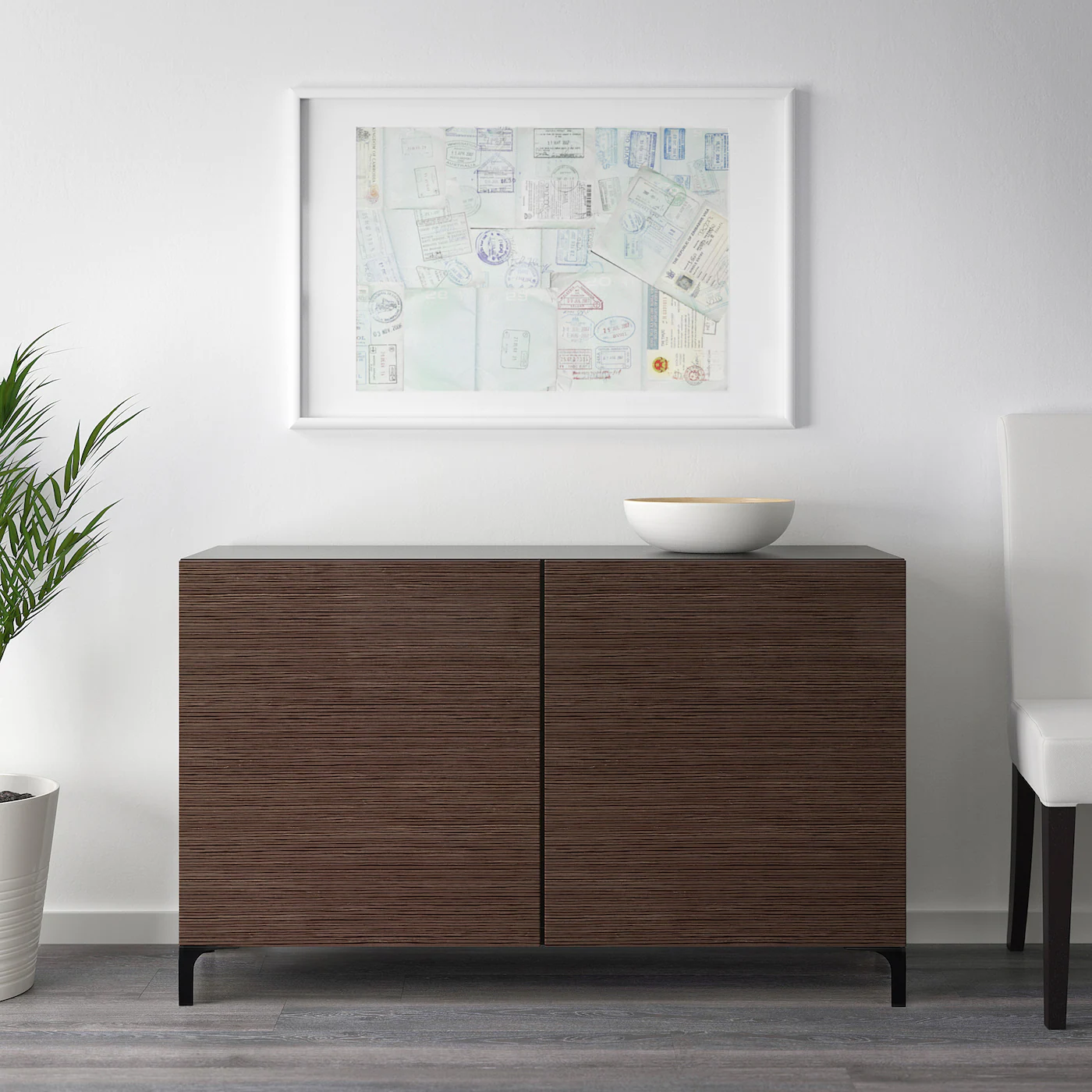 IKEA BESTÅ Storage Combination With Doors Blackbrown/Selsviken Highgloss/brown 47 1/4x16 1/2x29 1/8 " Blackbrown Björköviken/stubbarp/brown Stained Oak Veneer 6 IKEA BESTÅ Storage Combination With Doors Blackbrown/Selsviken Highgloss/brown 47 1/4x16 1/2x29 1/8 " Blackbrown Björköviken/stubbarp/brown Stained Oak Veneer - Image 4