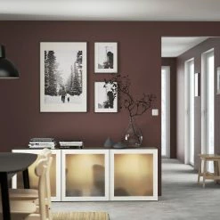 IKEA BESTÅ Storage Combination With Doors Walnut Effect Light Gray/Glassvik White Frosted Glass 70 7/8x16 1/2x25 5/8 " Blackbrown/hanviken Blackbrown -Ikea Storage solution systems Sales besta storage combination with doors walnut effect light gray glassvik white frosted glass 0996226 pe822175 s5