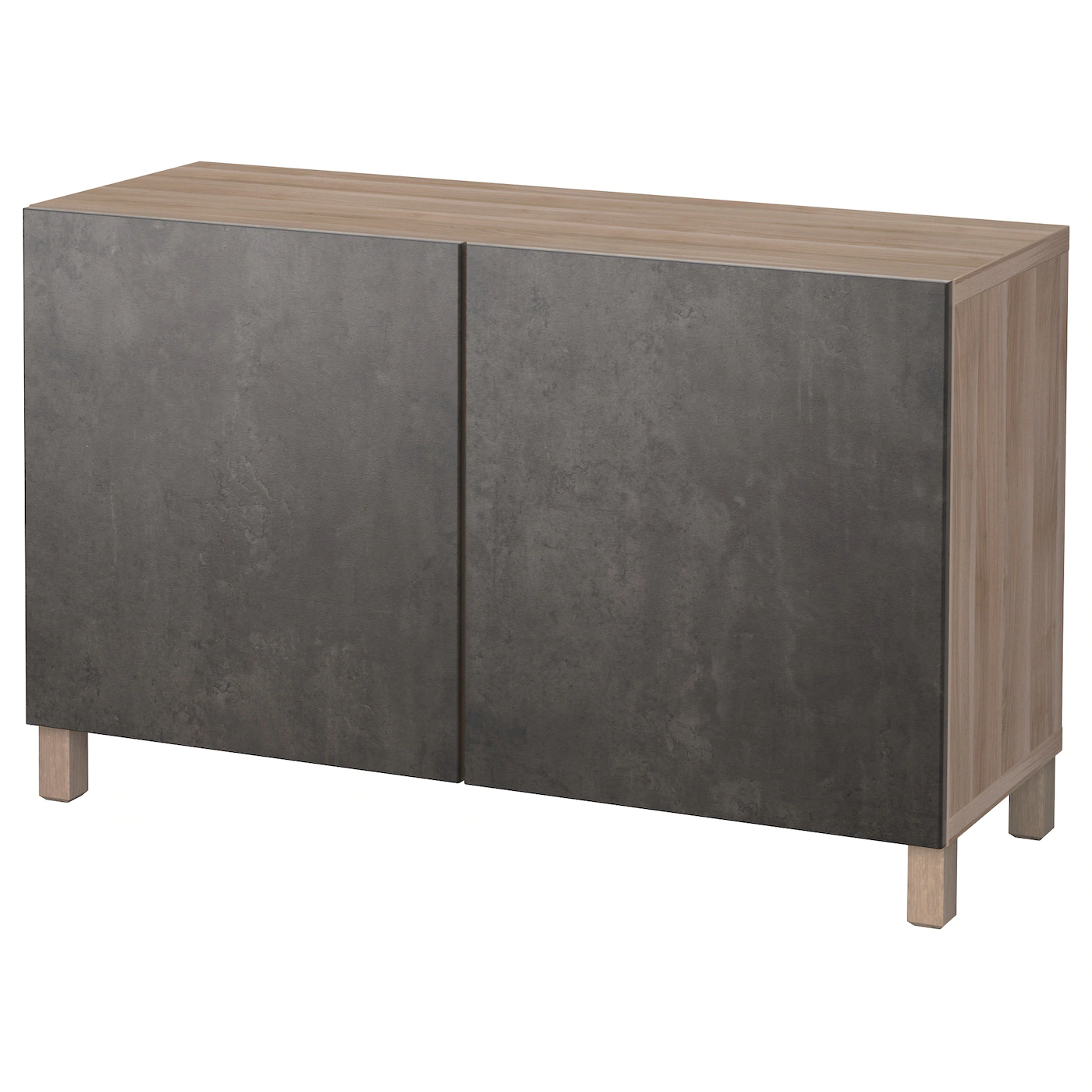 IKEA BESTÅ Storage Combination With Doors Walnut Effect Light Gray Kallviken/Stubbarp/dark Gray Concrete Effect 47 1/4x16 1/2x29 1/8 " Blackbrown Selsviken/stubbarp/high Gloss Dark Olivegreen