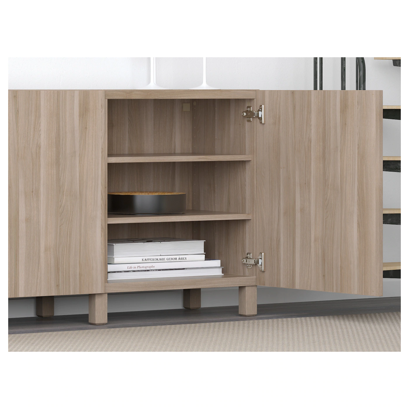 IKEA BESTÅ Storage Combination With Doors Walnut Effect Light Gray/Lappviken/Stubbarp Walnut Effect Light Gray 70 7/8x16 1/2x29 1/8 " Blackbrown Hedeviken/stubbarp/dark Brown Stained Oak Veneer 9 IKEA BESTÅ Storage Combination With Doors Walnut Effect Light Gray/Lappviken/Stubbarp Walnut Effect Light Gray 70 7/8x16 1/2x29 1/8 " Blackbrown Hedeviken/stubbarp/dark Brown Stained Oak Veneer - Image 7