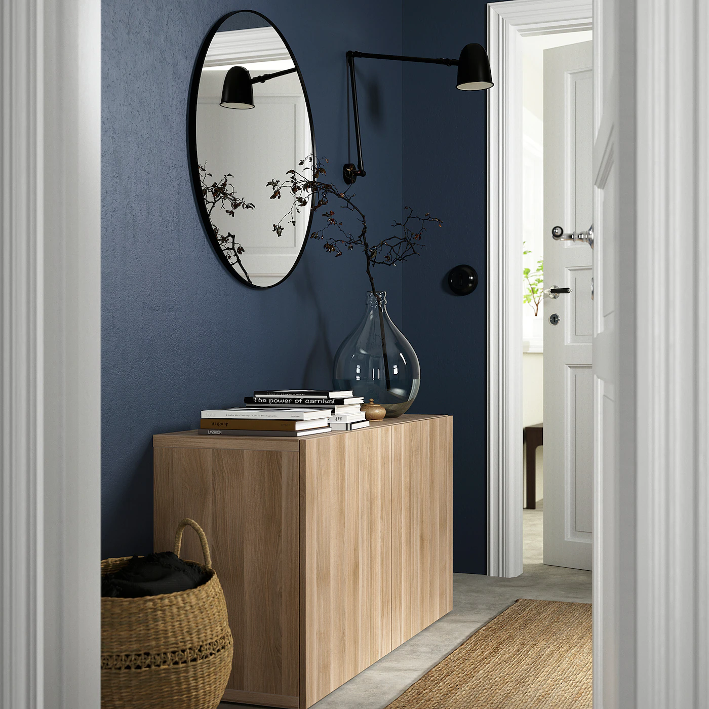 IKEA BESTÅ Storage Combination With Doors Walnut Effect Light Gray/Lappviken Walnut Effect Light Gray 47 1/4x16 1/2x25 5/8 " Blackbrown/laxviken Black 5 IKEA BESTÅ Storage Combination With Doors Walnut Effect Light Gray/Lappviken Walnut Effect Light Gray 47 1/4x16 1/2x25 5/8 " Blackbrown/laxviken Black - Image 3