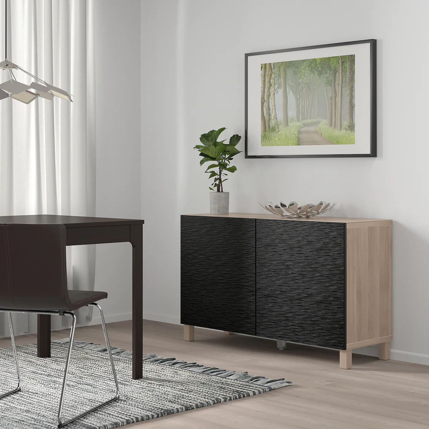 IKEA BESTÅ Storage Combination With Doors Walnut Effect Light Gray/Laxviken/Stubbarp Black 47 1/4x16 1/2x29 1/8 " Blackbrown Kallviken/stubbarp/dark Gray Concrete Effect 8 IKEA BESTÅ Storage Combination With Doors Walnut Effect Light Gray/Laxviken/Stubbarp Black 47 1/4x16 1/2x29 1/8 " Blackbrown Kallviken/stubbarp/dark Gray Concrete Effect - Image 6