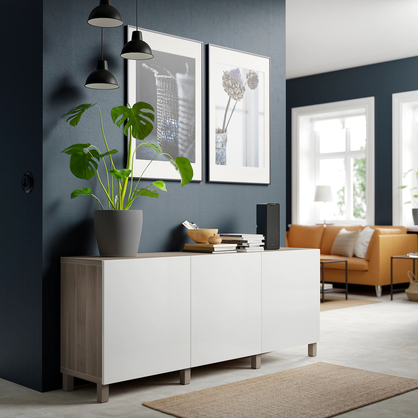 IKEA BESTÅ Storage Combination With Doors Walnut Effect Light Gray/Selsviken/Stubbarp Highgloss/white 70 7/8x16 1/2x29 1/8 " Blackbrown Selsviken/stubbarp/high Gloss Dark Olivegreen 5 IKEA BESTÅ Storage Combination With Doors Walnut Effect Light Gray/Selsviken/Stubbarp Highgloss/white 70 7/8x16 1/2x29 1/8 " Blackbrown Selsviken/stubbarp/high Gloss Dark Olivegreen - Image 3