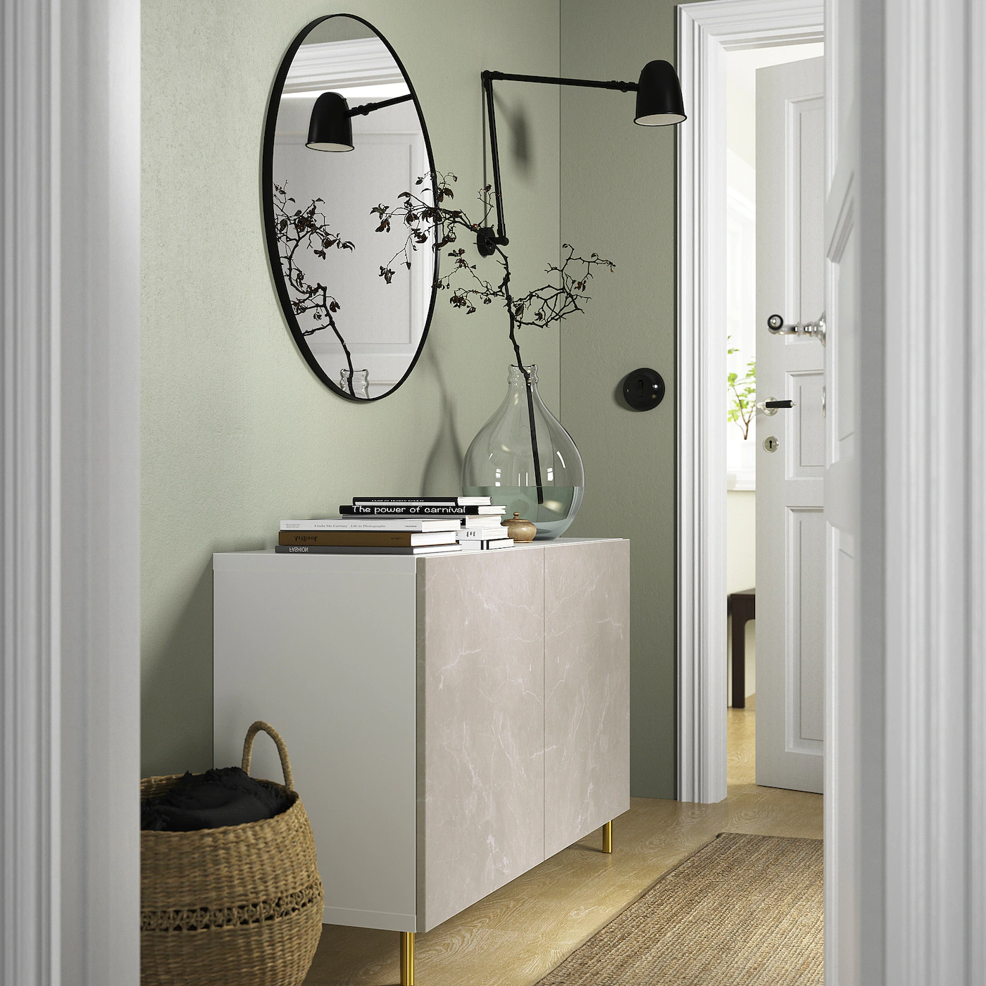 IKEA BESTÅ Storage Combination With Doors White Bergsviken/Ösarp/beige Marble Effect 47 1/4x16 1/2x29 1/8 " Blackbrown/hanviken/stubbarp Blackbrown 5 IKEA BESTÅ Storage Combination With Doors White Bergsviken/Ösarp/beige Marble Effect 47 1/4x16 1/2x29 1/8 " Blackbrown/hanviken/stubbarp Blackbrown - Image 3