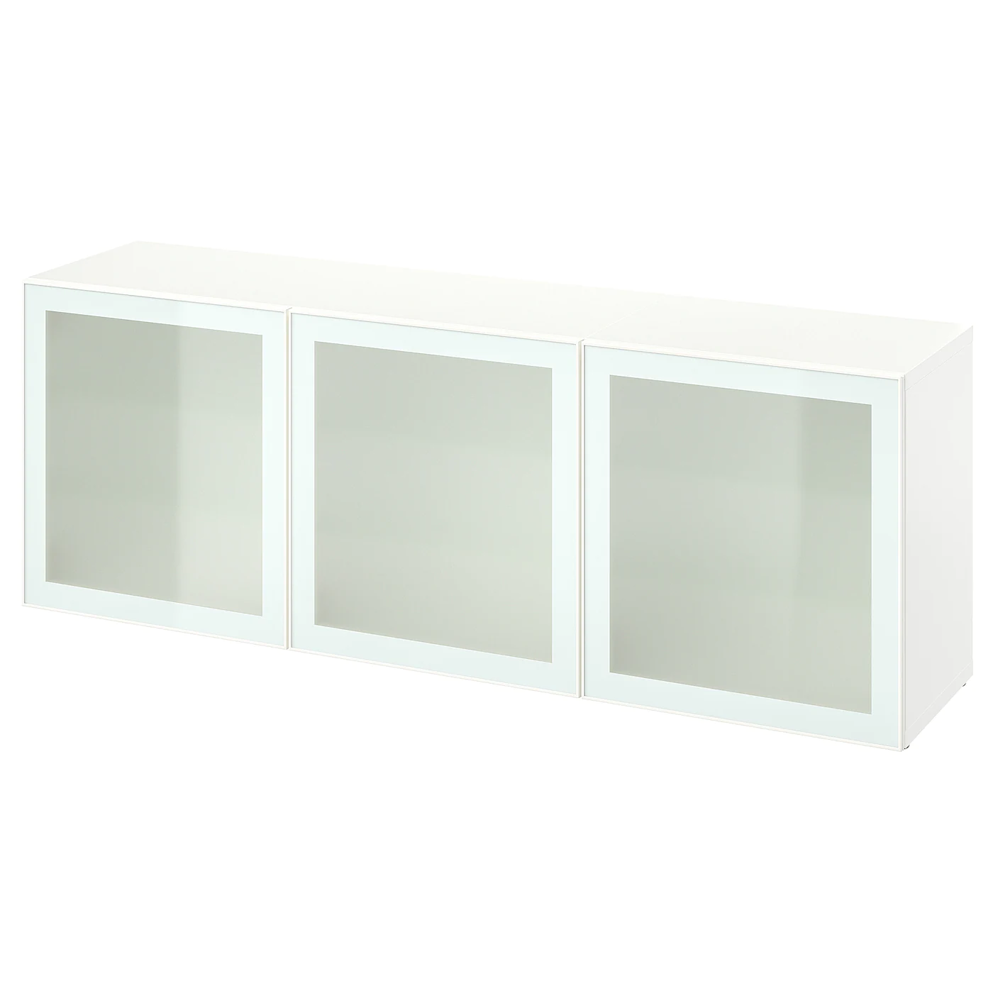 IKEA BESTÅ Storage Combination With Doors White/Glassvik White Frosted Glass 70 7/8x16 1/2x25 5/8 " Blackbrown/glassvik Black/smoked Glass