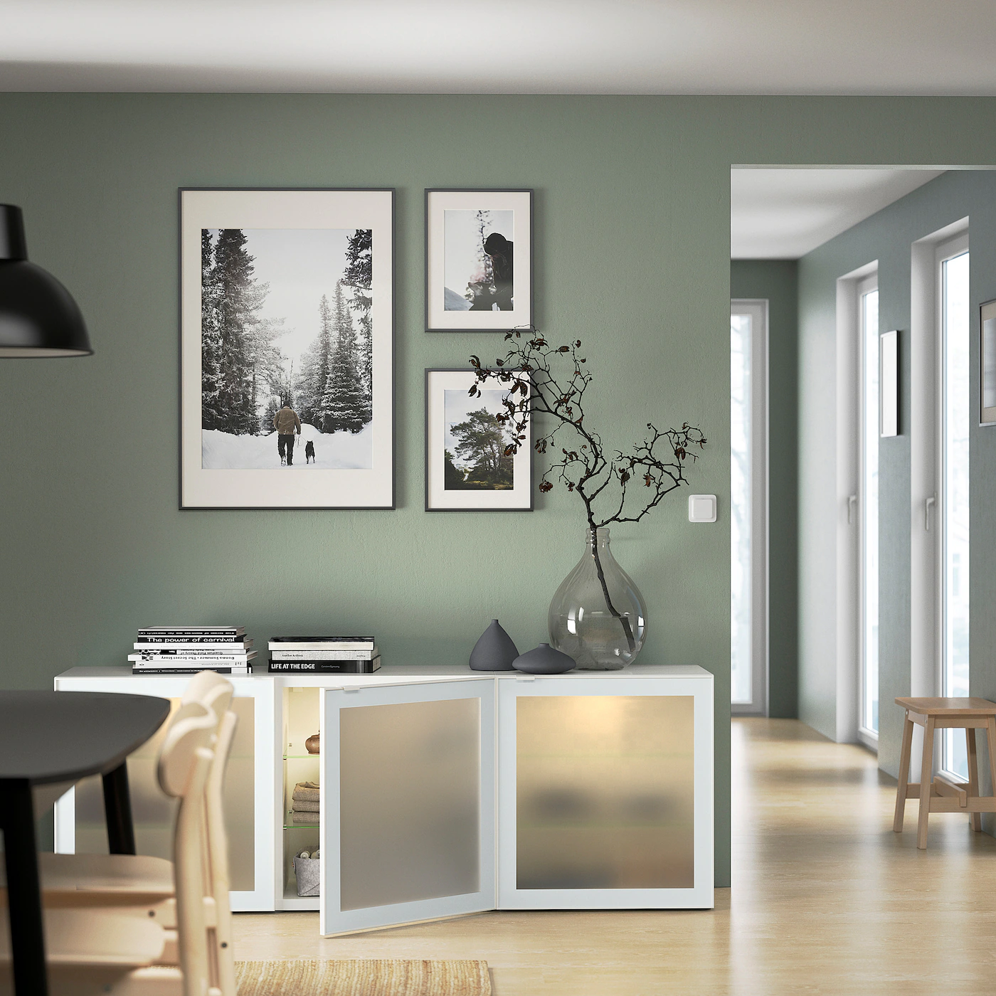 IKEA BESTÅ Storage Combination With Doors White/Glassvik White Frosted Glass 70 7/8x16 1/2x25 5/8 " Blackbrown/glassvik Black/smoked Glass 8 IKEA BESTÅ Storage Combination With Doors White/Glassvik White Frosted Glass 70 7/8x16 1/2x25 5/8 " Blackbrown/glassvik Black/smoked Glass - Image 6