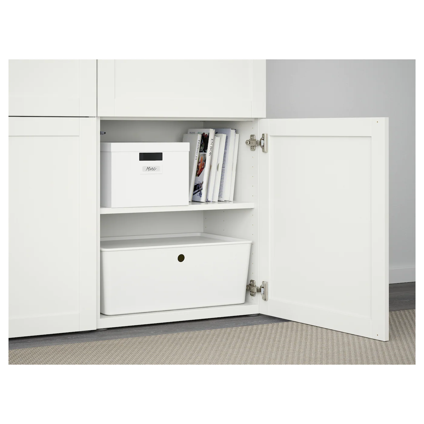 IKEA BESTÅ Storage Combination With Doors White/Hanviken White 47 1/4x16 1/2x76 " Blackbrown/lappviken Blackbrown 9 IKEA BESTÅ Storage Combination With Doors White/Hanviken White 47 1/4x16 1/2x76 " Blackbrown/lappviken Blackbrown - Image 7