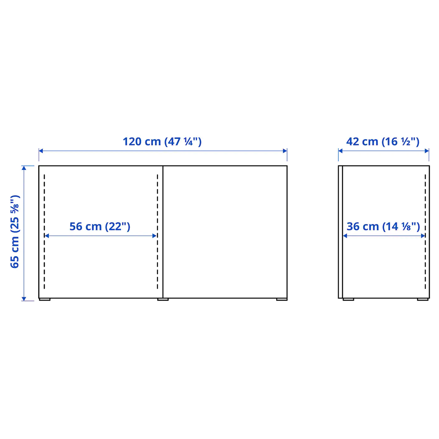 IKEA BESTÅ Storage Combination With Doors White/Lappviken White 47 1/4x16 1/2x25 5/8 " Blackbrown/hanviken Blackbrown 7 IKEA BESTÅ Storage Combination With Doors White/Lappviken White 47 1/4x16 1/2x25 5/8 " Blackbrown/hanviken Blackbrown - Image 5