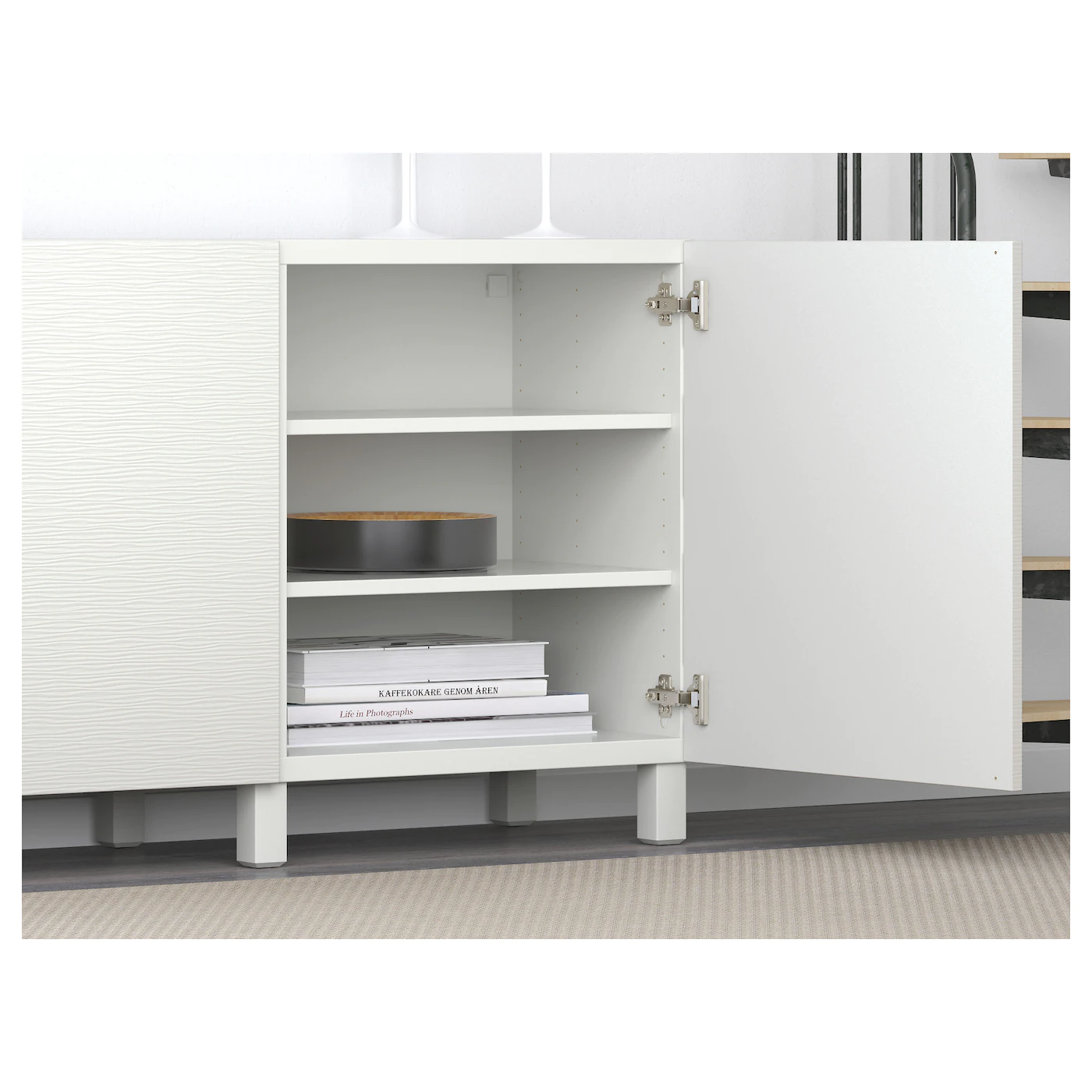 IKEA BESTÅ Storage Combination With Doors White/Laxviken/Stubbarp White 70 7/8x16 1/2x29 1/8 " Blackbrown Kallviken/dark Gray Concrete Effect 8 IKEA BESTÅ Storage Combination With Doors White/Laxviken/Stubbarp White 70 7/8x16 1/2x29 1/8 " Blackbrown Kallviken/dark Gray Concrete Effect - Image 6