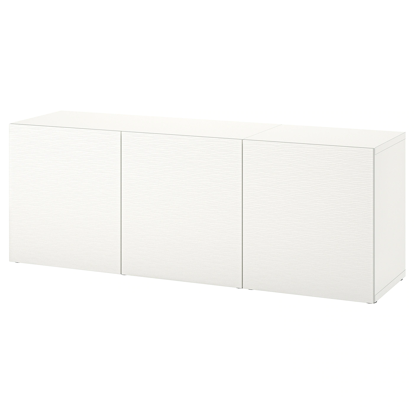 IKEA BESTÅ Storage Combination With Doors White/Laxviken White 70 7/8x16 1/2x25 5/8 " Blackbrown/hanviken Blackbrown