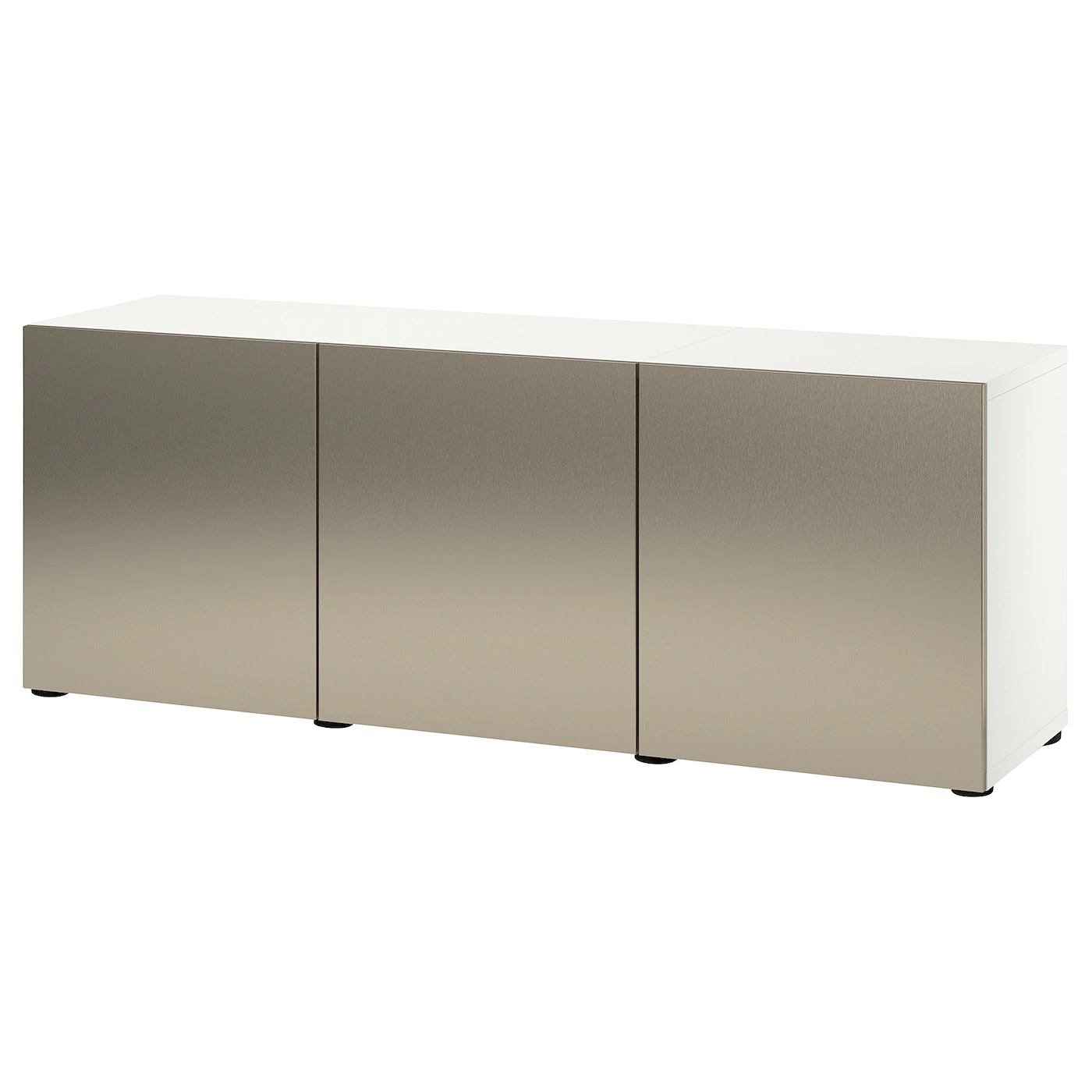 IKEA BESTÅ Storage Combination With Doors White/Riksviken Light Bronze Effect 70 7/8x16 1/2x25 5/8 " Blackbrown Hedeviken/stubbarp/dark Brown Stained Oak Veneer