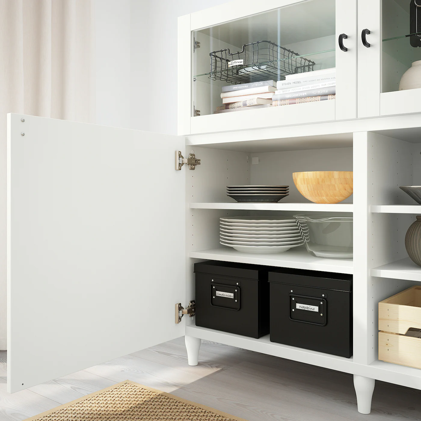 IKEA BESTÅ Storage Combination With Doors White/Sutterviken/Kabbarp White Clear Glass 70 7/8x16 1/2x44 1/8 " Blackbrown Selsviken/glassvik High Gloss/black Smoked Glass 9 IKEA BESTÅ Storage Combination With Doors White/Sutterviken/Kabbarp White Clear Glass 70 7/8x16 1/2x44 1/8 " Blackbrown Selsviken/glassvik High Gloss/black Smoked Glass - Image 7