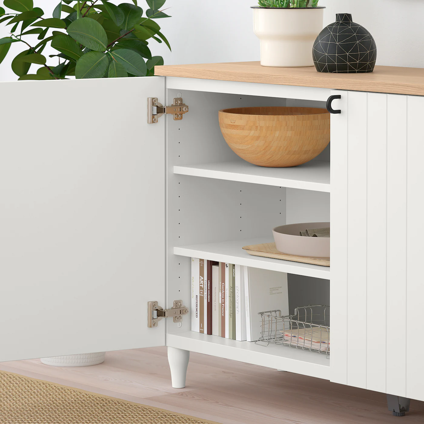 IKEA BESTÅ Storage Combination With Doors White/Sutterviken/Kabbarp White 47 1/4x16 1/2x29 7/8 " 5 IKEA BESTÅ Storage Combination With Doors White/Sutterviken/Kabbarp White 47 1/4x16 1/2x29 7/8 " - Image 3
