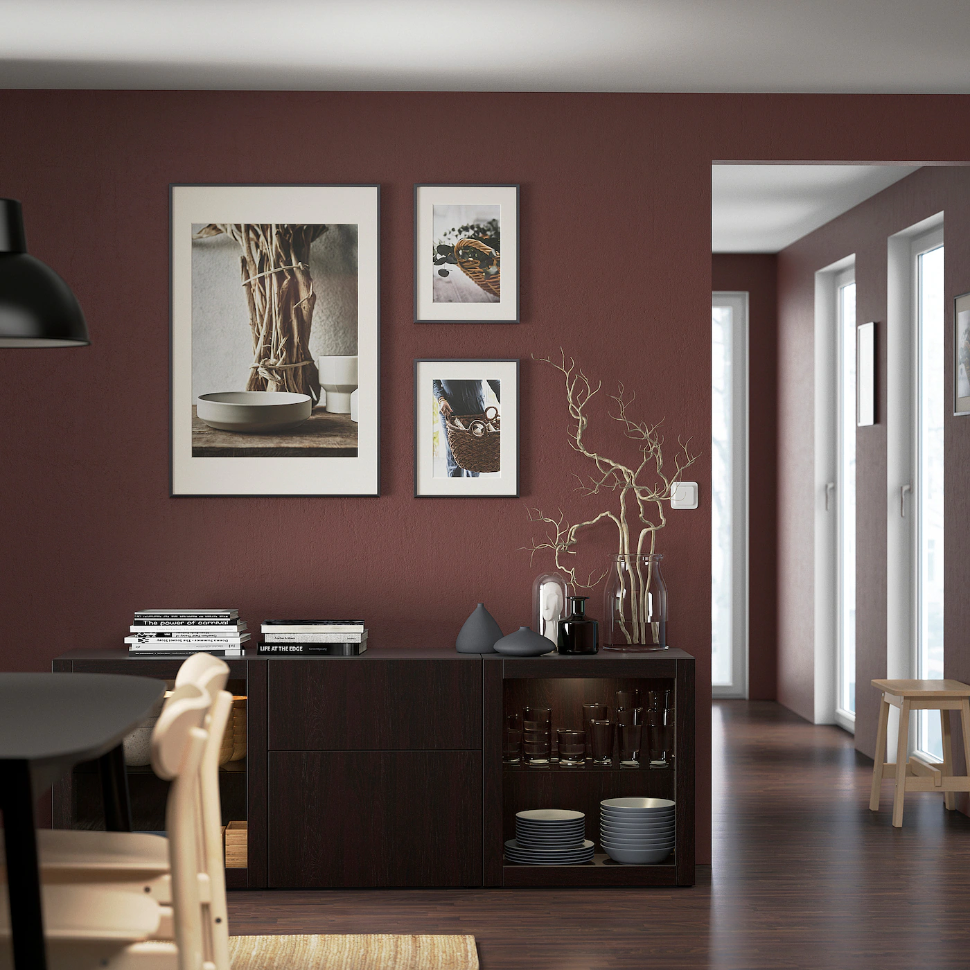 IKEA BESTÅ Storage Combination With Drawers Blackbrown Lappviken/Sindvik Blackbrown Clear Glass 70 7/8x16 1/2x25 5/8 " 5 IKEA BESTÅ Storage Combination With Drawers Blackbrown Lappviken/Sindvik Blackbrown Clear Glass 70 7/8x16 1/2x25 5/8 " - Image 3