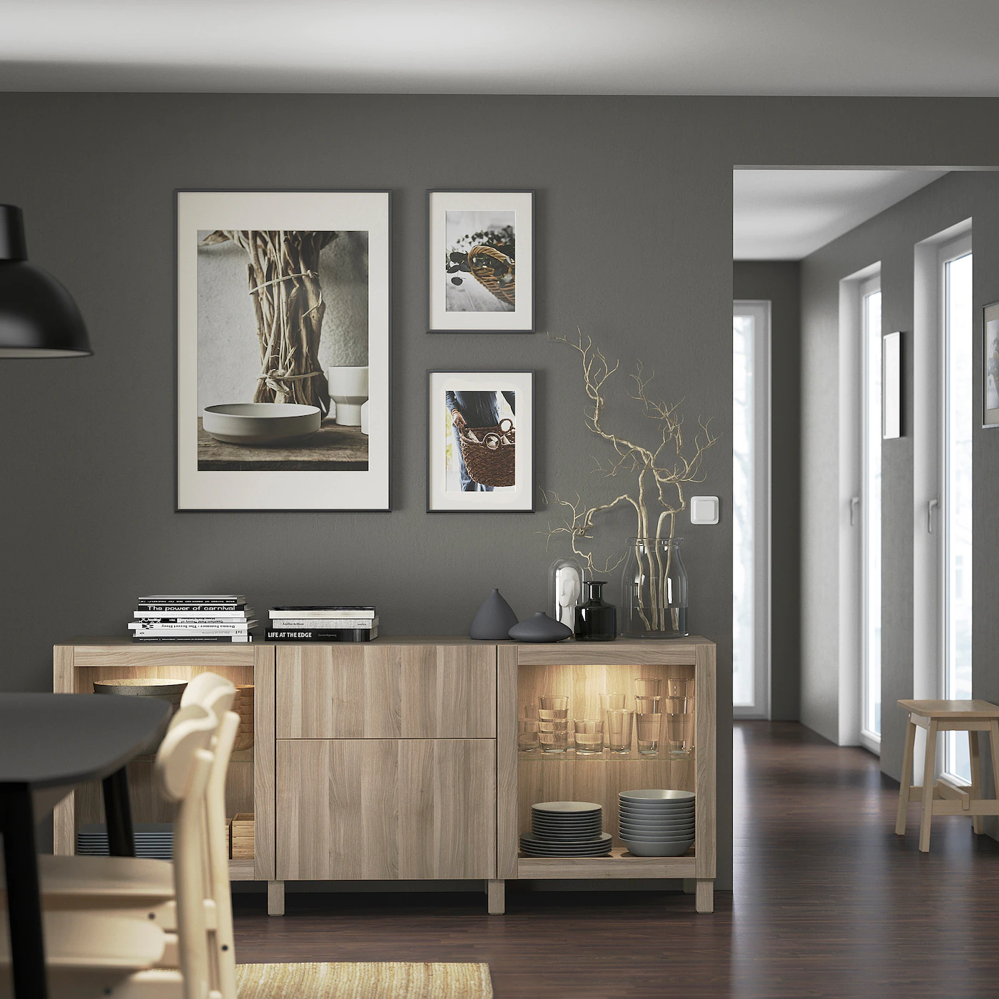 IKEA BESTÅ Storage Combination With Drawers Walnut Effect Light Gray Lappviken/Sindvik/Stubbarp Gray Stained Walnut Eff Clear Glass 70 7/8x16 1/2x29 1/8 " Blackbrown/hanviken/stubbarp Blackbrown 5 IKEA BESTÅ Storage Combination With Drawers Walnut Effect Light Gray Lappviken/Sindvik/Stubbarp Gray Stained Walnut Eff Clear Glass 70 7/8x16 1/2x29 1/8 " Blackbrown/hanviken/stubbarp Blackbrown - Image 3