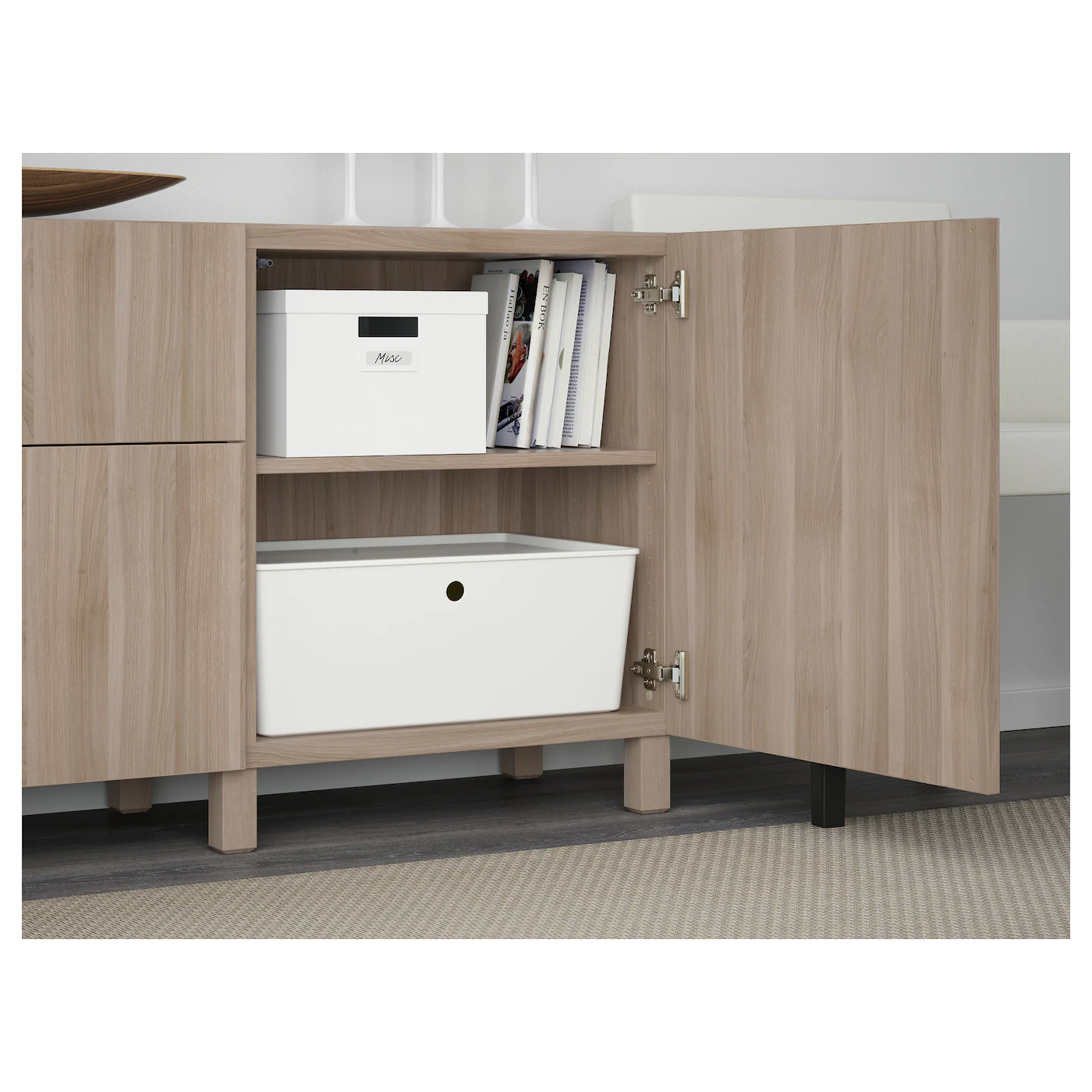 IKEA BESTÅ Storage Combination With Drawers Walnut Effect Light Gray/Lappviken/Stubbarp Walnut Effect Light Gray 70 7/8x16 1/2x29 1/8 " Blackbrown/hedeviken/stubbarp Oak Veneer 8 IKEA BESTÅ Storage Combination With Drawers Walnut Effect Light Gray/Lappviken/Stubbarp Walnut Effect Light Gray 70 7/8x16 1/2x29 1/8 " Blackbrown/hedeviken/stubbarp Oak Veneer - Image 6