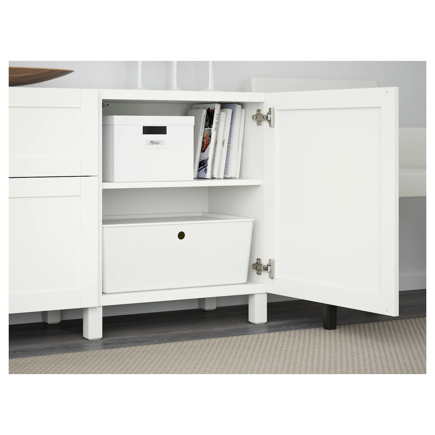 IKEA BESTÅ Storage Combination With Drawers White/Hanviken/Stubbarp White 70 7/8x16 1/2x29 1/8 " Blackbrown/hedeviken/stubbarp Oak Veneer 8 IKEA BESTÅ Storage Combination With Drawers White/Hanviken/Stubbarp White 70 7/8x16 1/2x29 1/8 " Blackbrown/hedeviken/stubbarp Oak Veneer - Image 6