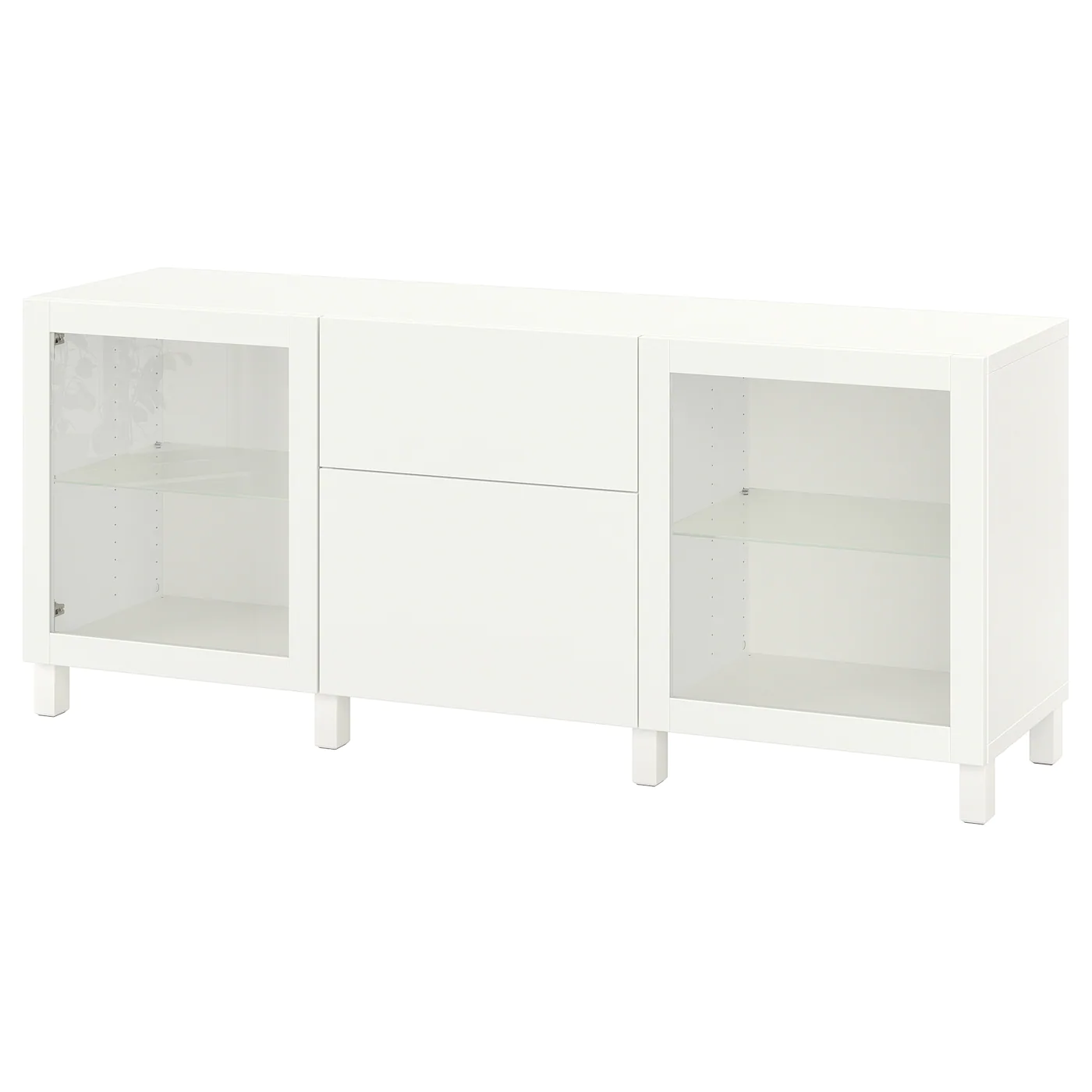 IKEA BESTÅ Storage Combination With Drawers White Lappviken/Sindvik/Stubbarp White Clear Glass 70 7/8x16 1/2x29 1/8 " Blackbrown/hanviken/stubbarp Blackbrown