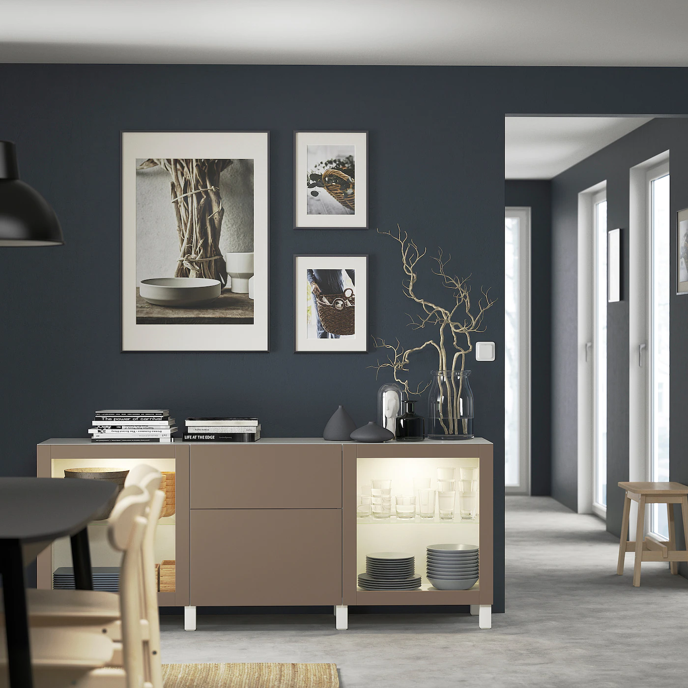 IKEA BESTÅ Storage Combination With Drawers White Lappviken/Stubbarp/light Graybrown Clear Glass 70 7/8x16 1/2x29 1/8 " Blackbrown/hanviken Blackbrown 5 IKEA BESTÅ Storage Combination With Drawers White Lappviken/Stubbarp/light Graybrown Clear Glass 70 7/8x16 1/2x29 1/8 " Blackbrown/hanviken Blackbrown - Image 3