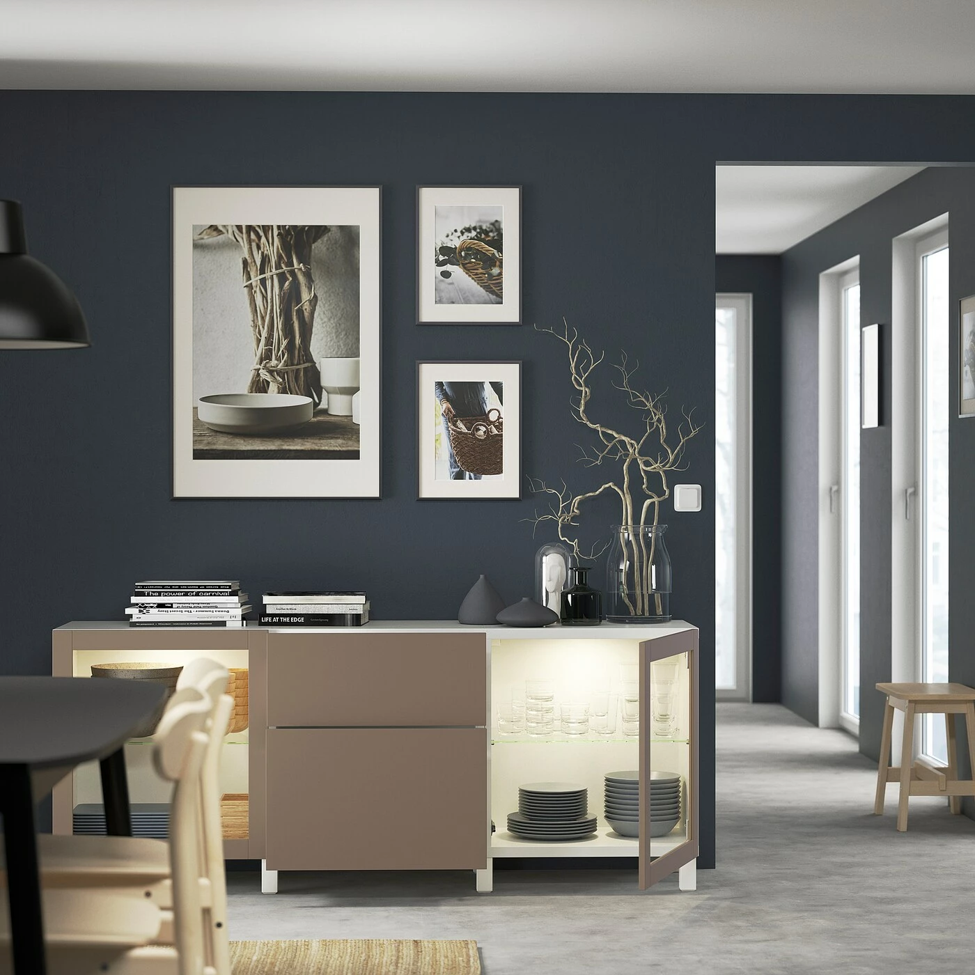 IKEA BESTÅ Storage Combination With Drawers White Lappviken/Stubbarp/light Graybrown Clear Glass 70 7/8x16 1/2x29 1/8 " Blackbrown/hanviken Blackbrown 4 IKEA BESTÅ Storage Combination With Drawers White Lappviken/Stubbarp/light Graybrown Clear Glass 70 7/8x16 1/2x29 1/8 " Blackbrown/hanviken Blackbrown - Image 2