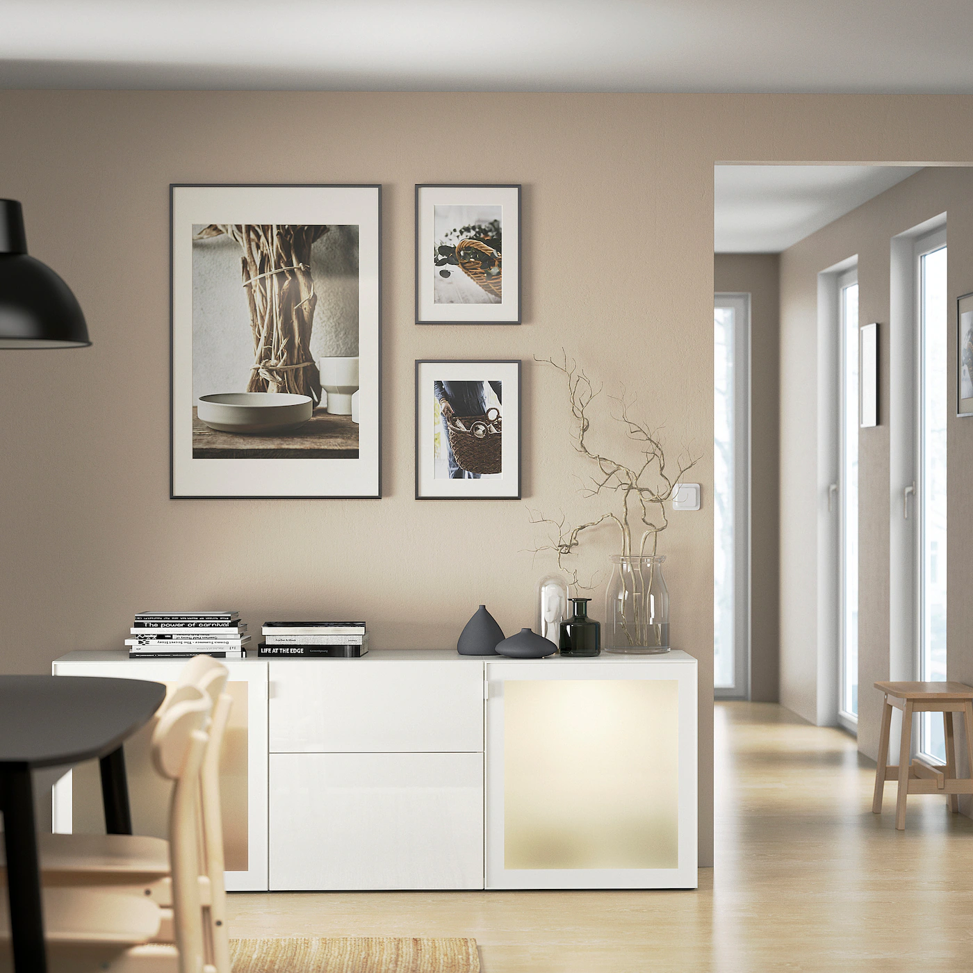 IKEA BESTÅ Storage Combination With Drawers White/Selsviken Highgloss/white Frosted Glass 70 7/8x16 1/2x25 5/8 " Blackbrown Lappviken/sindvik/stubbarp Blackbrown Clear Glass 5 IKEA BESTÅ Storage Combination With Drawers White/Selsviken Highgloss/white Frosted Glass 70 7/8x16 1/2x25 5/8 " Blackbrown Lappviken/sindvik/stubbarp Blackbrown Clear Glass - Image 3