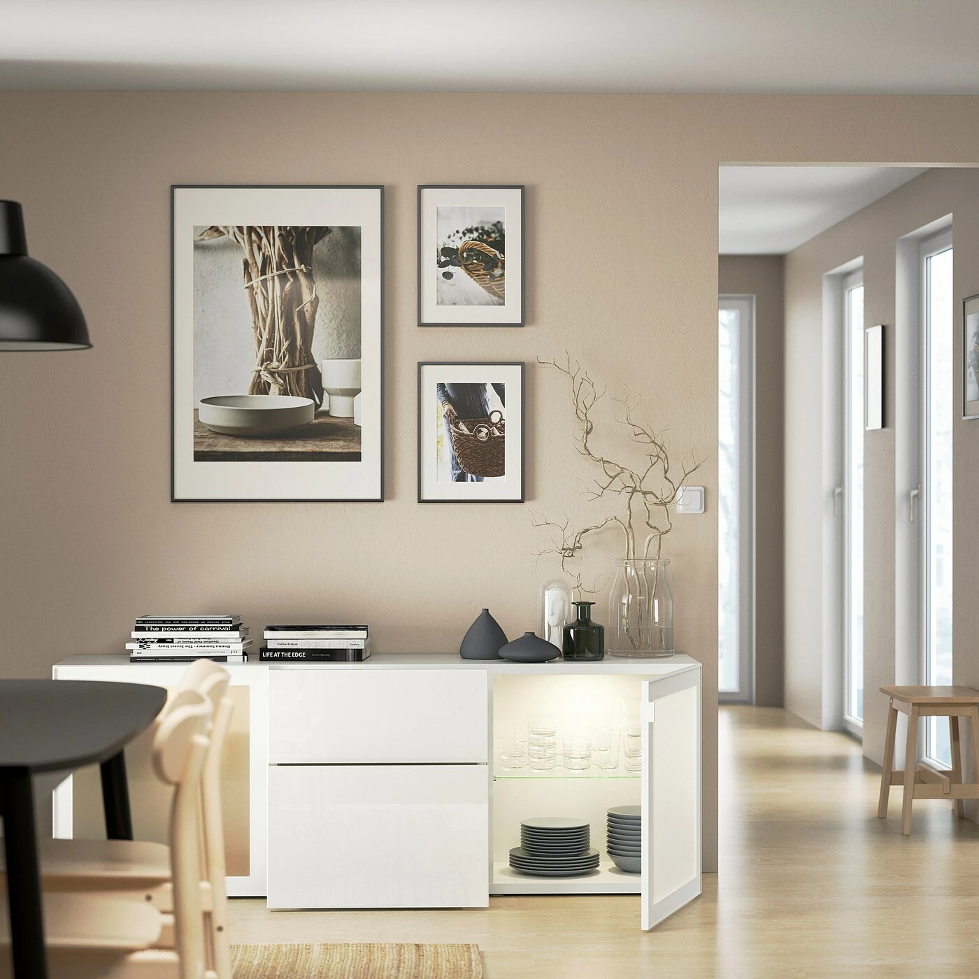 IKEA BESTÅ Storage Combination With Drawers White/Selsviken Highgloss/white Frosted Glass 70 7/8x16 1/2x25 5/8 " Blackbrown Lappviken/sindvik/stubbarp Blackbrown Clear Glass 4 IKEA BESTÅ Storage Combination With Drawers White/Selsviken Highgloss/white Frosted Glass 70 7/8x16 1/2x25 5/8 " Blackbrown Lappviken/sindvik/stubbarp Blackbrown Clear Glass - Image 2