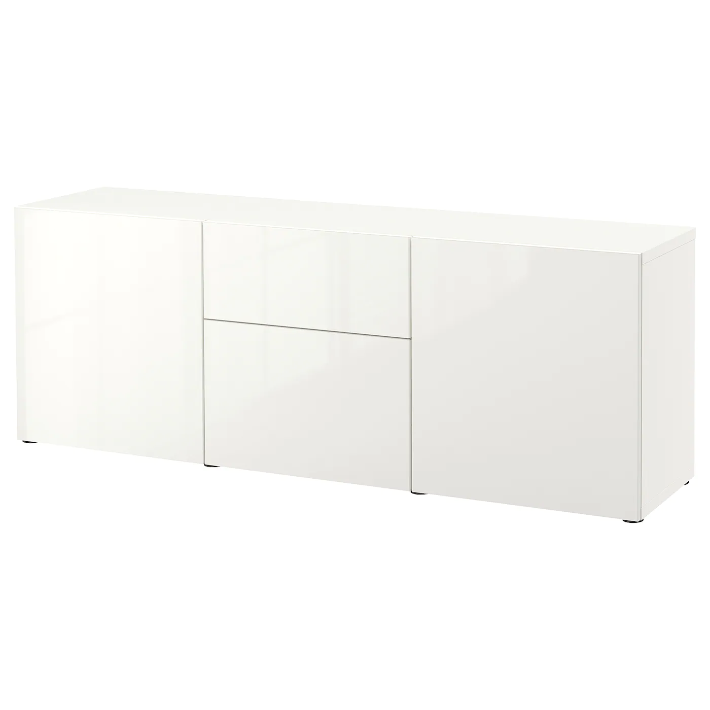 IKEA BESTÅ Storage Combination With Drawers White/Selsviken Highgloss/white 70 7/8x16 1/2x25 5/8 " Blackbrown/hanviken/stubbarp Blackbrown