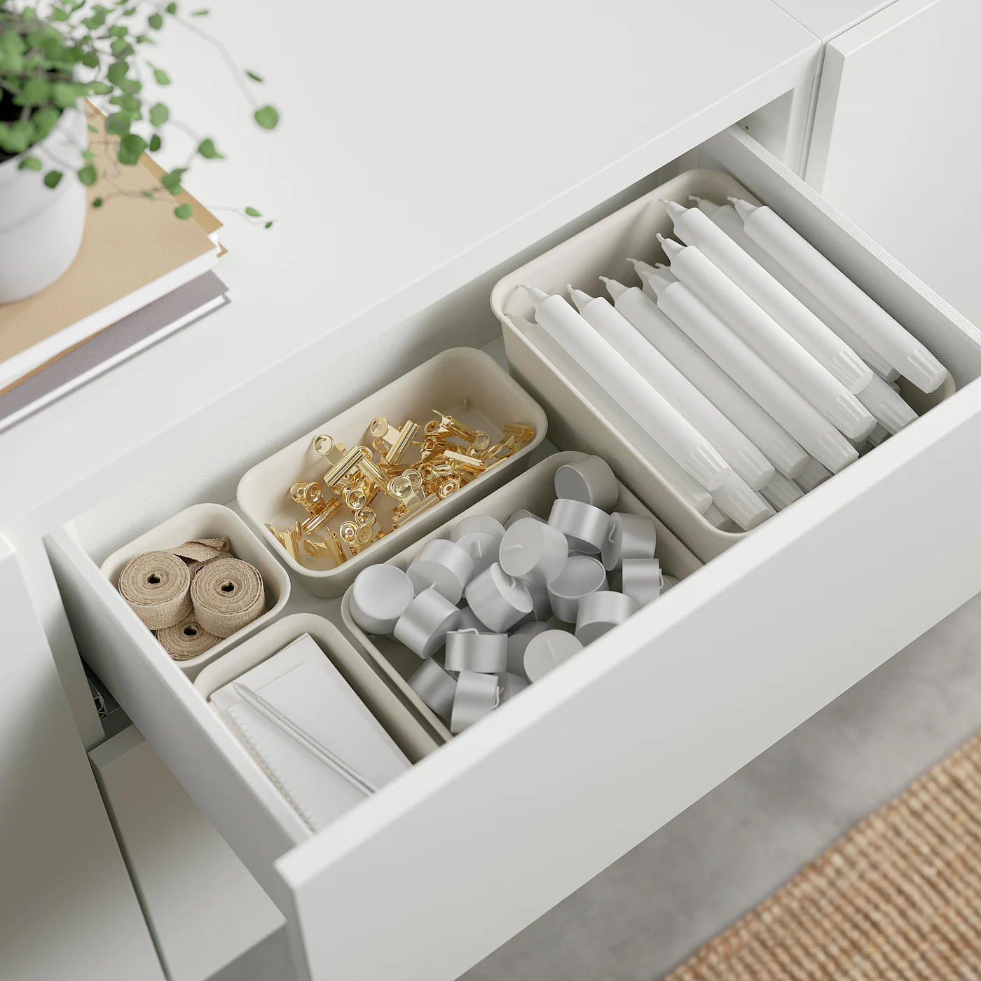 IKEA BESTÅ Storage Combination With Drawers White/Selsviken Highgloss/white 70 7/8x16 1/2x25 5/8 " Blackbrown/hanviken/stubbarp Blackbrown 7 IKEA BESTÅ Storage Combination With Drawers White/Selsviken Highgloss/white 70 7/8x16 1/2x25 5/8 " Blackbrown/hanviken/stubbarp Blackbrown - Image 5