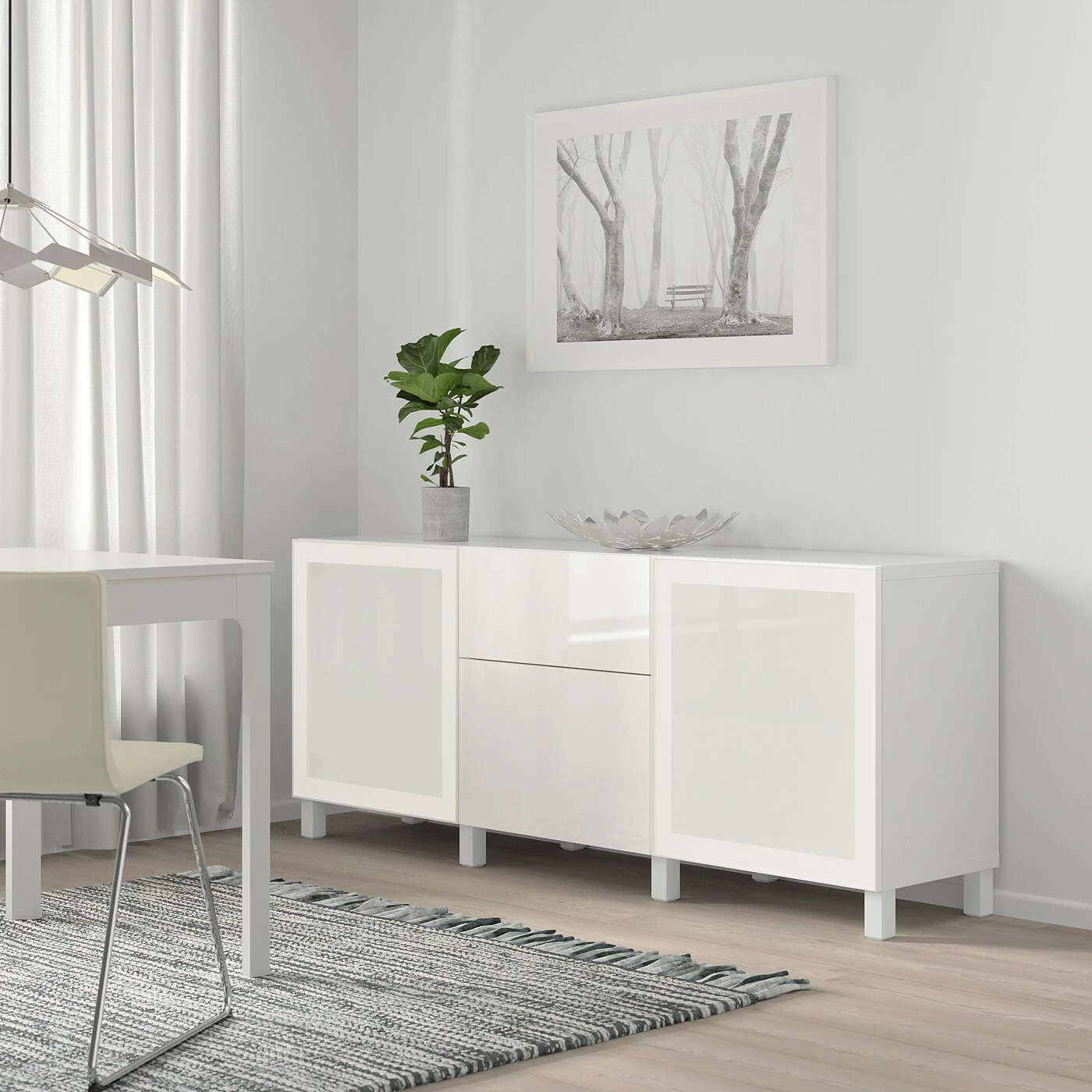 IKEA BESTÅ Storage Combination With Drawers White/Selsviken/Stubbarp Highgloss/white Frosted Glass 70 7/8x16 1/2x29 1/8 " Blackbrown Björköviken/stubbarp/brown Stained Oak Veneer 9 IKEA BESTÅ Storage Combination With Drawers White/Selsviken/Stubbarp Highgloss/white Frosted Glass 70 7/8x16 1/2x29 1/8 " Blackbrown Björköviken/stubbarp/brown Stained Oak Veneer - Image 7