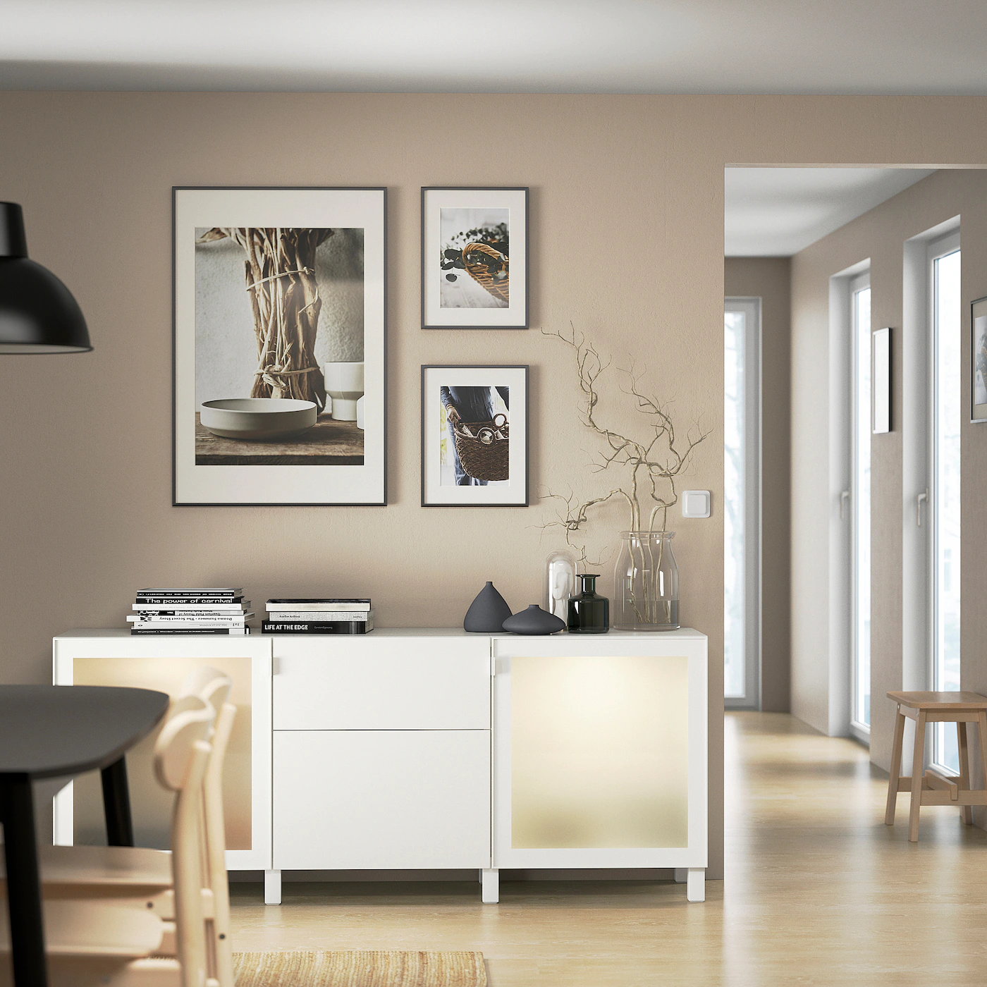 IKEA BESTÅ Storage Combination With Drawers White/Selsviken/Stubbarp Highgloss/white Frosted Glass 70 7/8x16 1/2x29 1/8 " Blackbrown/lappviken Blackbrown 5 IKEA BESTÅ Storage Combination With Drawers White/Selsviken/Stubbarp Highgloss/white Frosted Glass 70 7/8x16 1/2x29 1/8 " Blackbrown/lappviken Blackbrown - Image 3