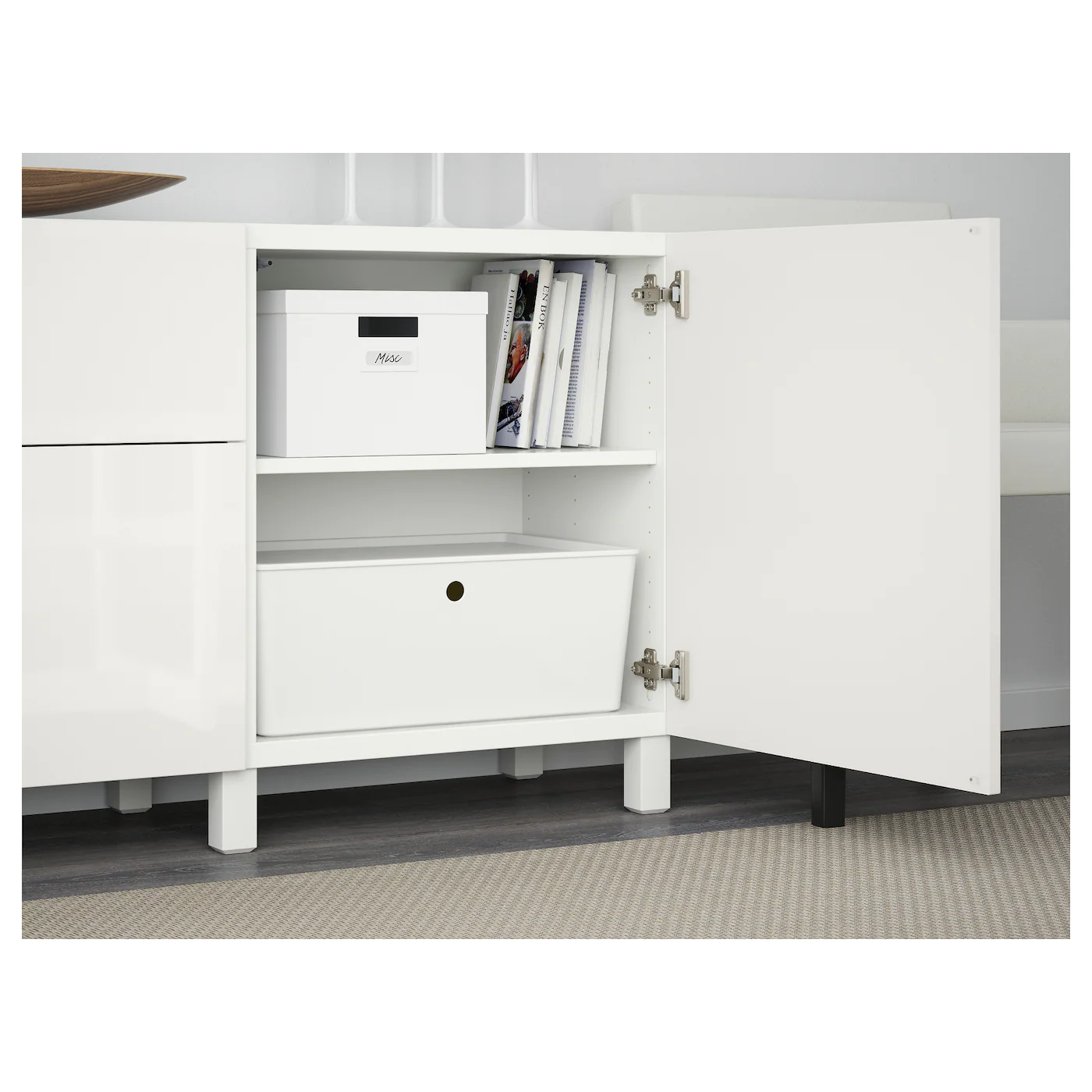 IKEA BESTÅ Storage Combination With Drawers White/Selsviken/Stubbarp Highgloss/white 70 7/8x16 1/2x29 1/8 " Blackbrown/hanviken Blackbrown 8 IKEA BESTÅ Storage Combination With Drawers White/Selsviken/Stubbarp Highgloss/white 70 7/8x16 1/2x29 1/8 " Blackbrown/hanviken Blackbrown - Image 6