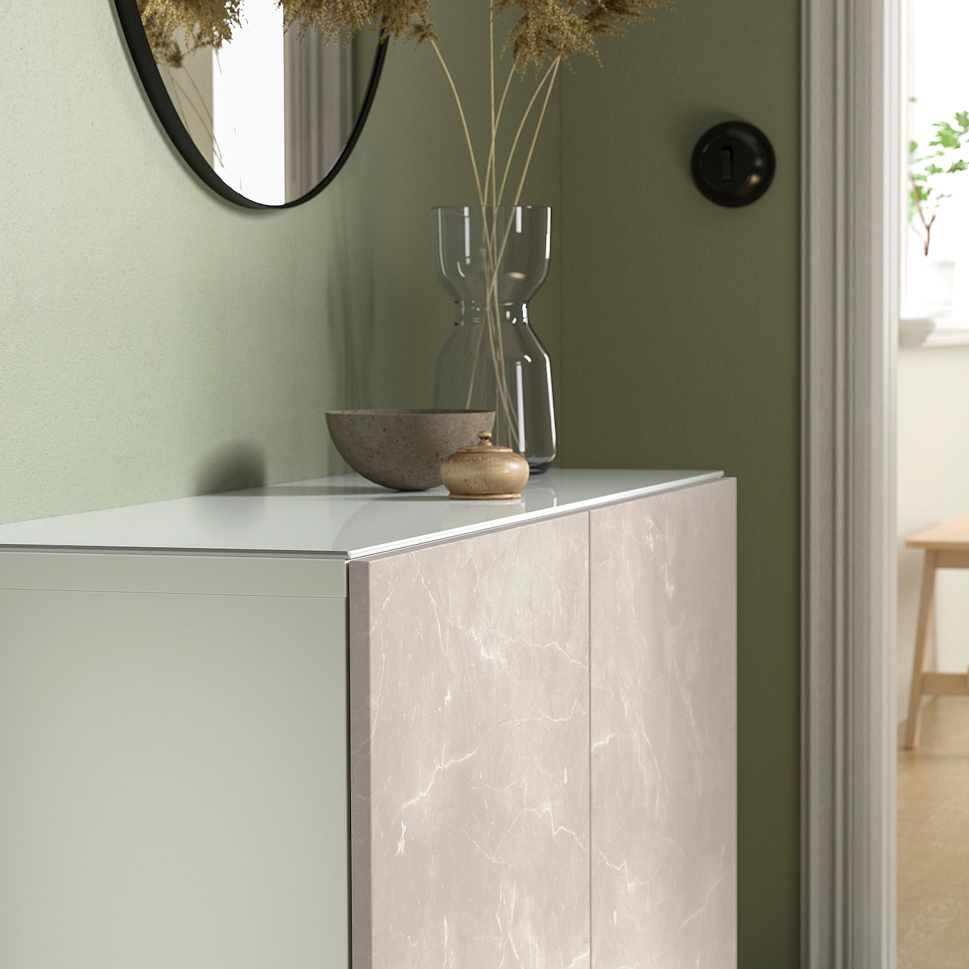 IKEA BESTÅ Top Panel Glass White 47 1/4x15 3/4 " 6 IKEA BESTÅ Top Panel Glass White 47 1/4x15 3/4 " - Image 4