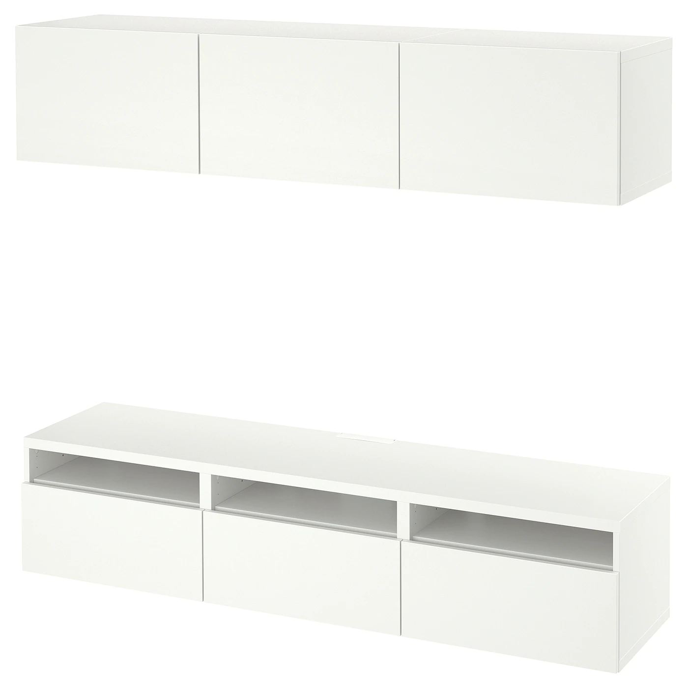 IKEA BESTÅ TV Bench White/Lappviken White 70 7/8x16 1/2x72 7/8 "