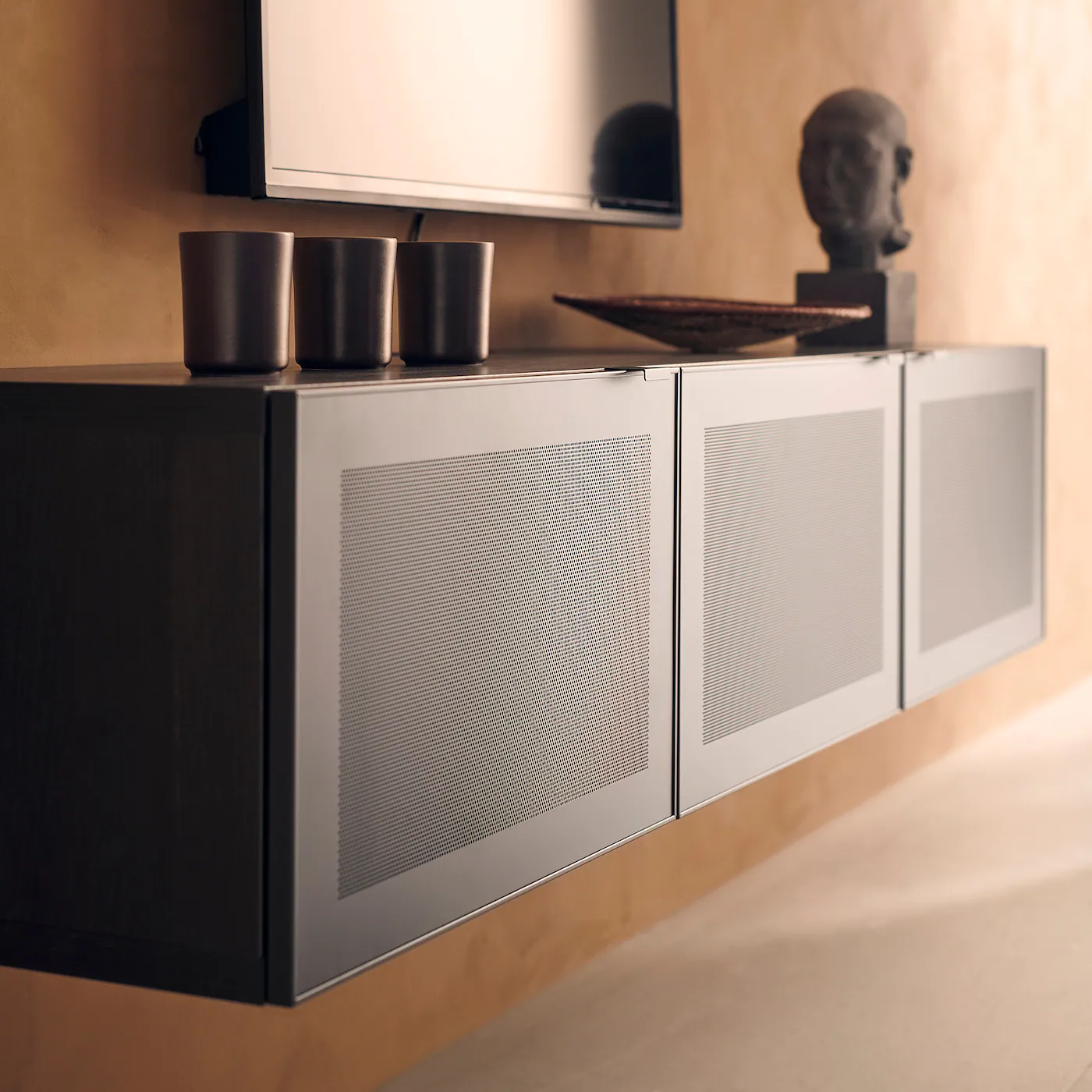 IKEA BESTÅ TV Bench With Doors Blackbrown/Mörtviken Black 70 7/8x16 1/2x15 " Blackbrown/lappviken Blackbrown 7 IKEA BESTÅ TV Bench With Doors Blackbrown/Mörtviken Black 70 7/8x16 1/2x15 " Blackbrown/lappviken Blackbrown - Image 5