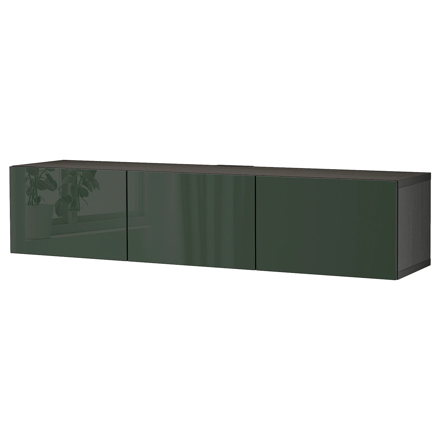 IKEA BESTÅ TV Bench With Doors Blackbrown/Selsviken Dark Olivegreen 70 7/8x16 1/2x15 " Blackbrown/kallviken Concrete Effect -Ikea Storage solution systems Sales besta tv bench with doors black brown selsviken dark olive green 0993141 pe820441 s5