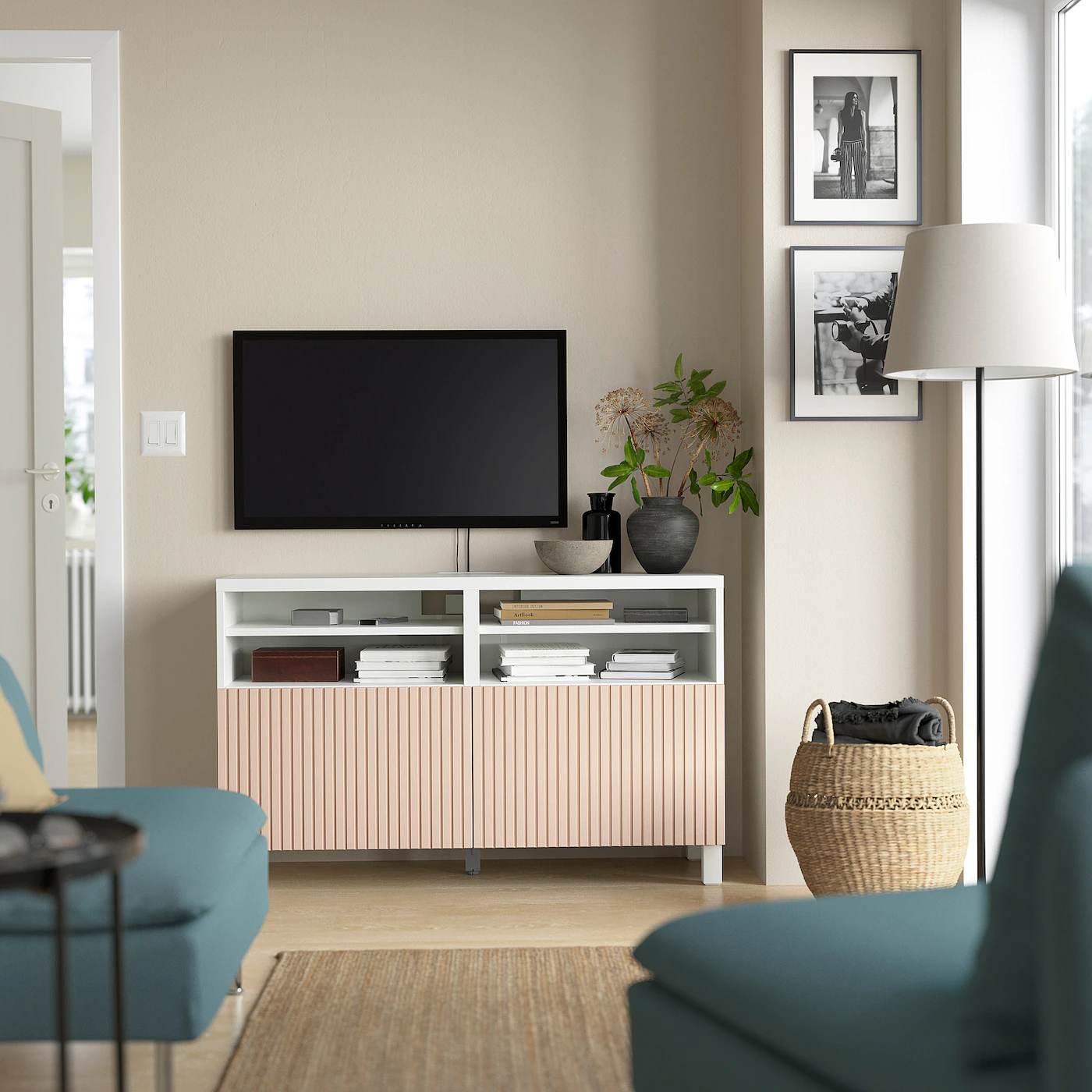 IKEA BESTÅ TV Bench With Doors White/Björköviken/Stubbarp Birch Veneer 47 1/4x16 1/2x29 1/8 " Blackbrown Hedeviken/stubbarp/dark Brown Stained Oak Veneer 5 IKEA BESTÅ TV Bench With Doors White/Björköviken/Stubbarp Birch Veneer 47 1/4x16 1/2x29 1/8 " Blackbrown Hedeviken/stubbarp/dark Brown Stained Oak Veneer - Image 3