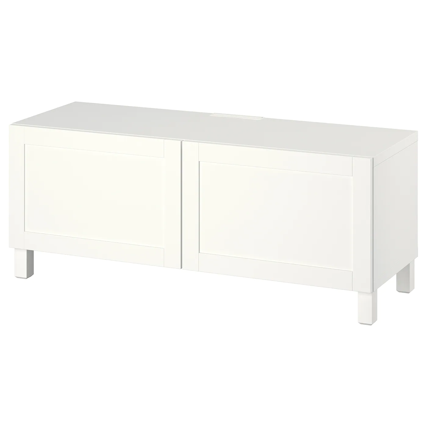 IKEA BESTÅ TV Bench With Doors White Hanviken/Stubbarp/white 47 1/4x16 1/2x18 7/8 " Blackbrown/kallviken/stubbarp Dark Gray