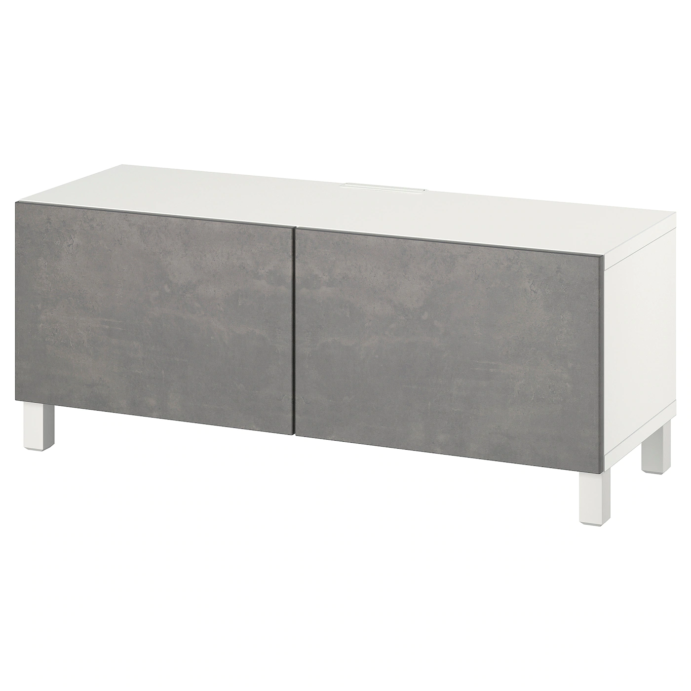 IKEA BESTÅ TV Bench With Doors White Kallviken/Stubbarp/dark Gray 47 1/4x16 1/2x18 7/8 " Blackbrown/kallviken/stubbarp Dark Gray