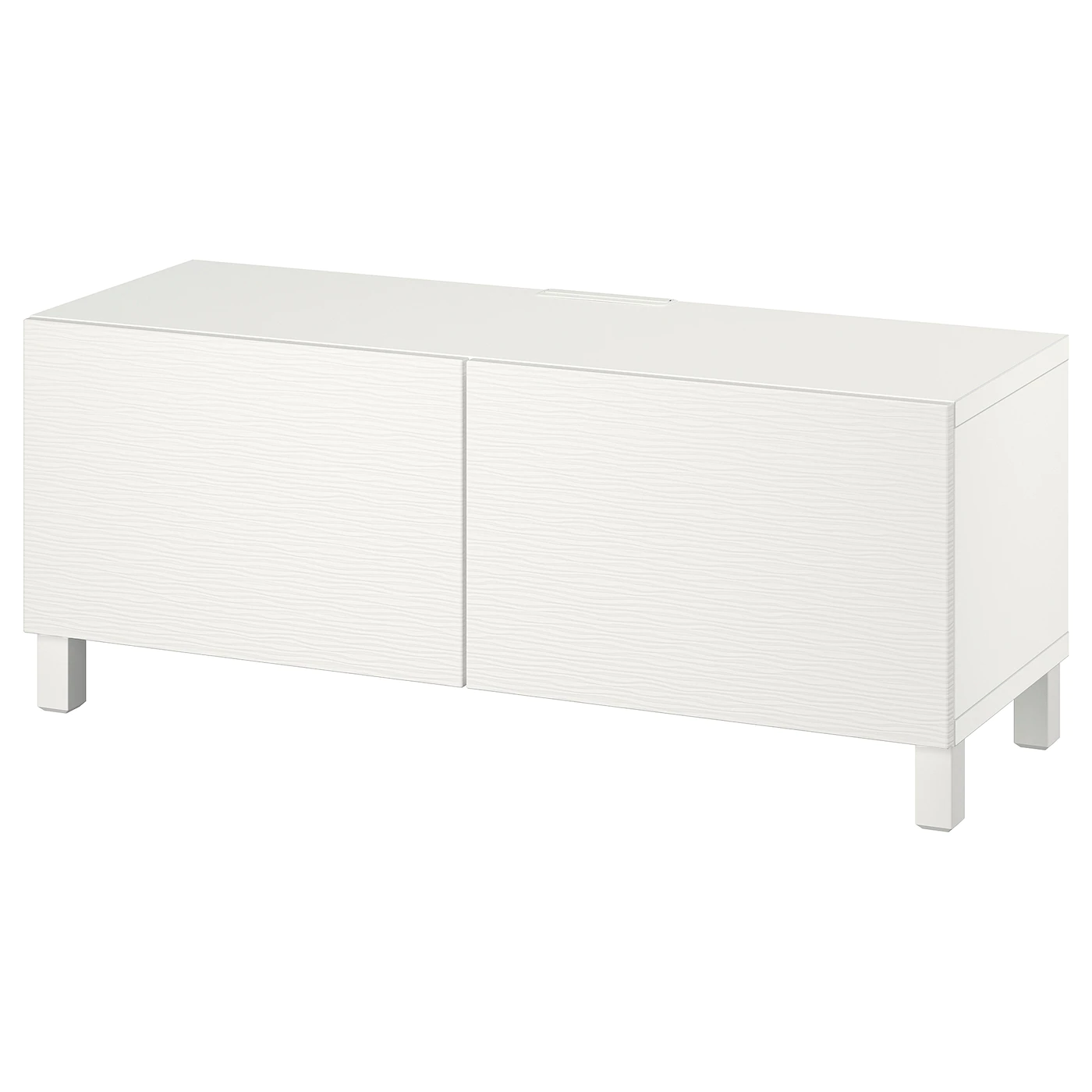 IKEA BESTÅ TV Bench With Doors White Laxviken/Stubbarp/white 47 1/4x16 1/2x18 7/8 " Blackbrown/lappviken/stubbarp Blackbrown