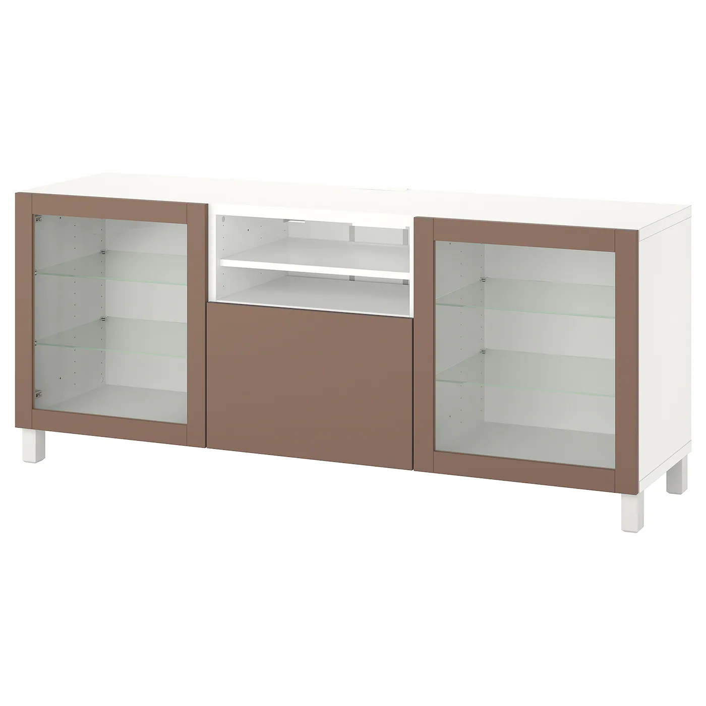 IKEA BESTÅ TV Bench With Drawers White Sindvik/Lappviken/Stubbarp Light Graybrown 70 7/8x16 1/2x29 1/8 " Blackbrown Mörtviken/lappviken/stubbarp Black