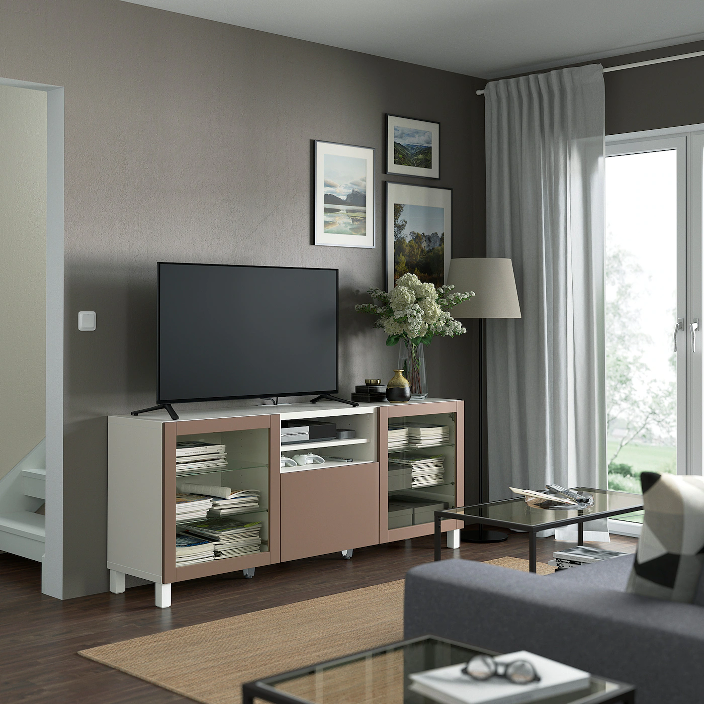 IKEA BESTÅ TV Bench With Drawers White Sindvik/Lappviken/Stubbarp Light Graybrown 70 7/8x16 1/2x29 1/8 " Blackbrown Glassvik/selsviken/nannarp Black 5 IKEA BESTÅ TV Bench With Drawers White Sindvik/Lappviken/Stubbarp Light Graybrown 70 7/8x16 1/2x29 1/8 " Blackbrown Glassvik/selsviken/nannarp Black - Image 3